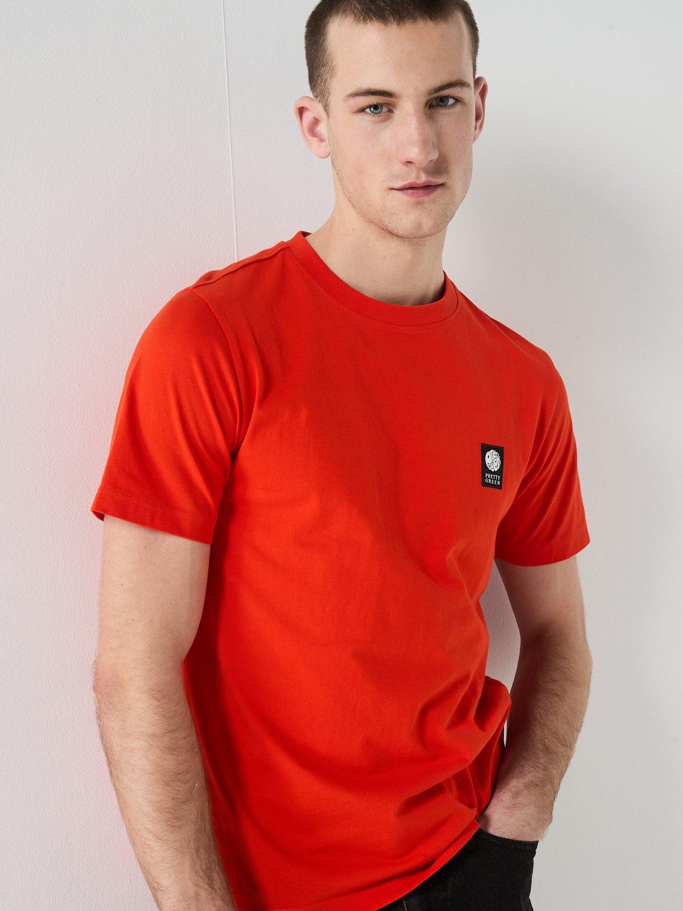 Image 6 of 6 of Pretty Green Sinclair T-shirt - Orange