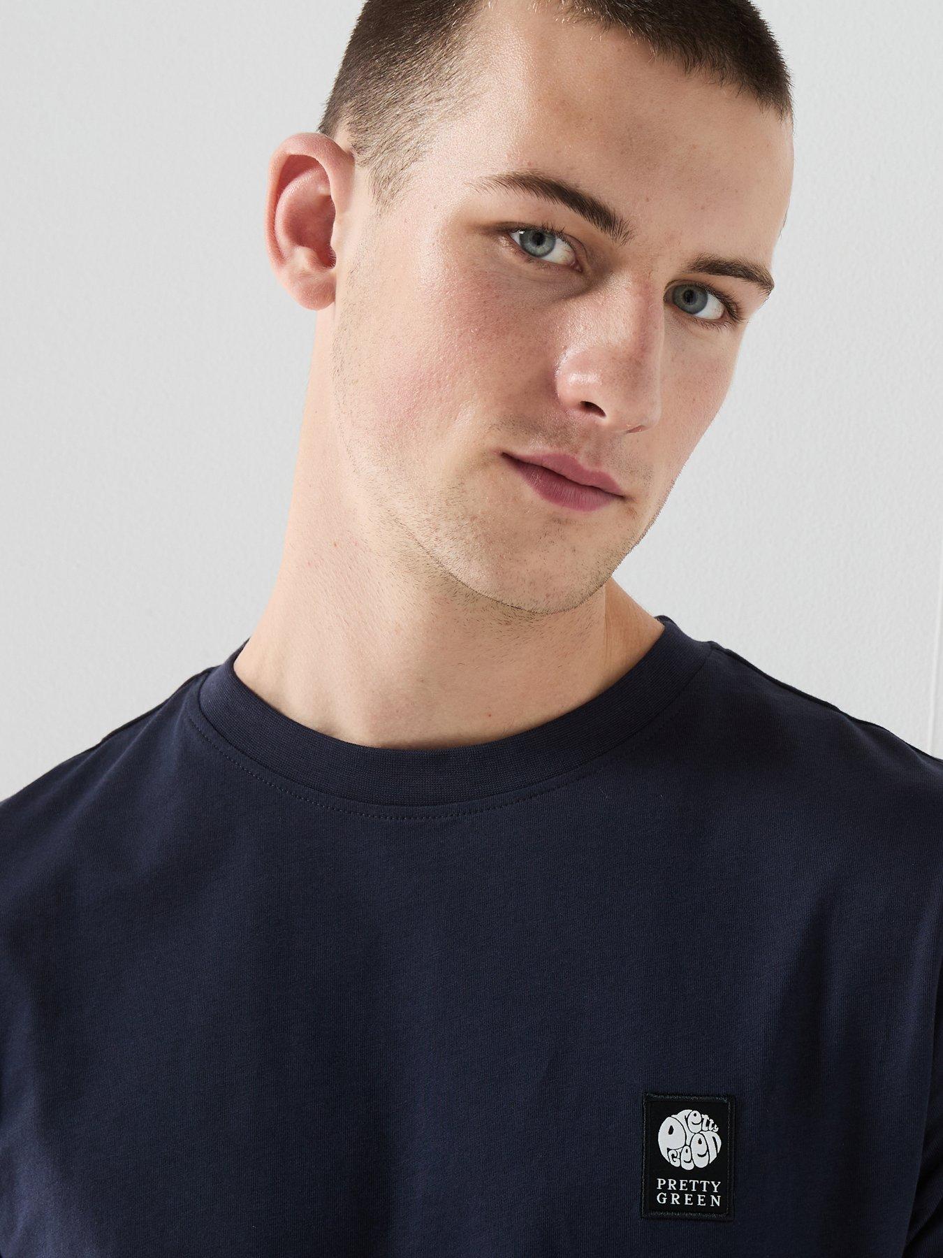 Image 4 of 6 of Pretty Green Sinclair T-shirt - Navy