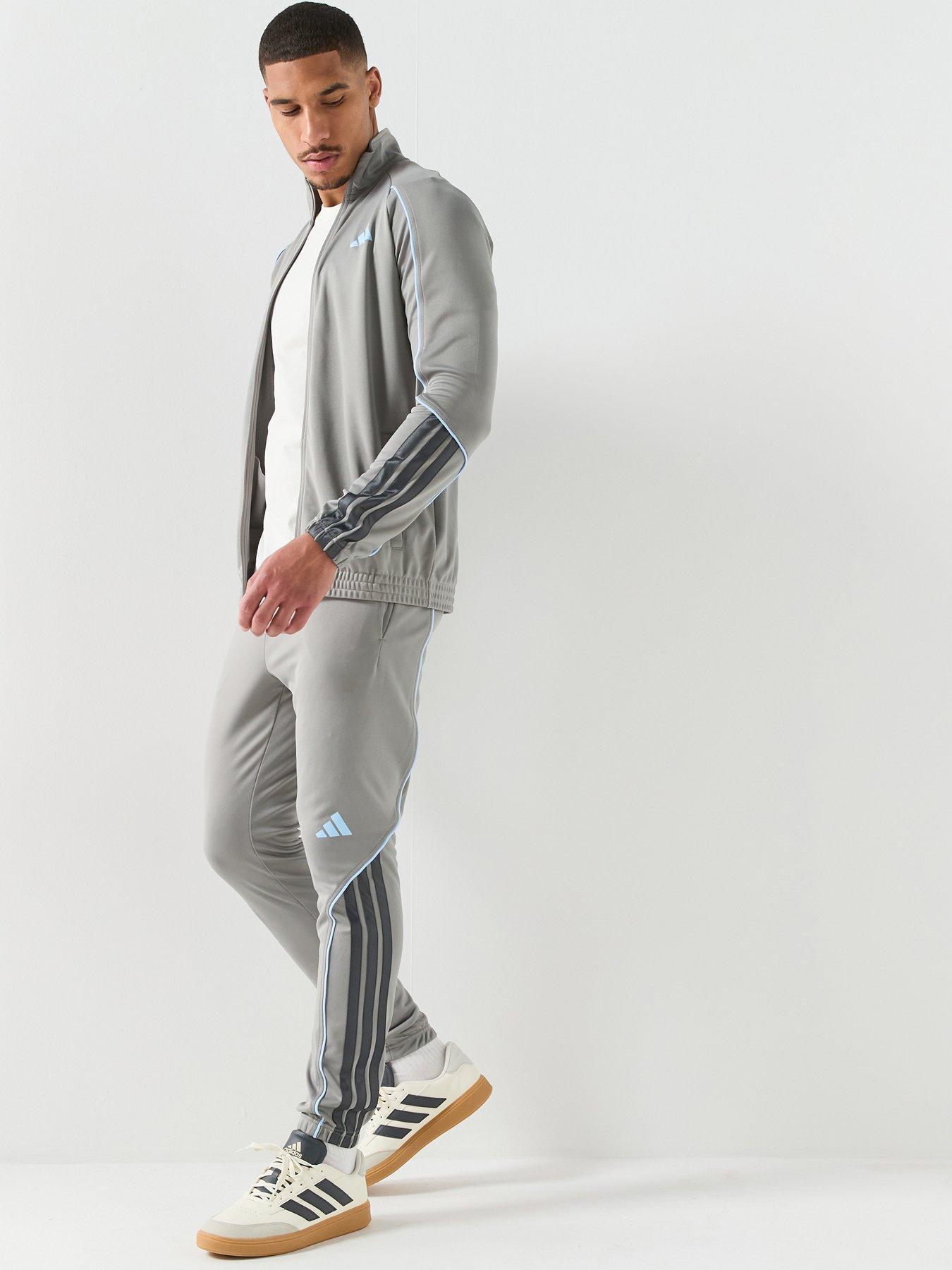 adidas Sportswear Men's 3 Stripes Tracksuit, Chsogr/Gresix, Size S, Men
