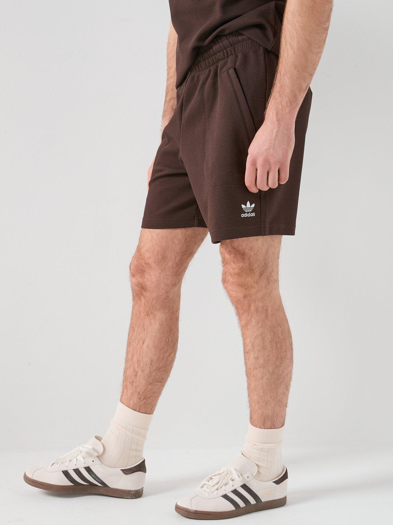 adidas Originals Men's Essentials Trefoil Waffle Shorts - Brown