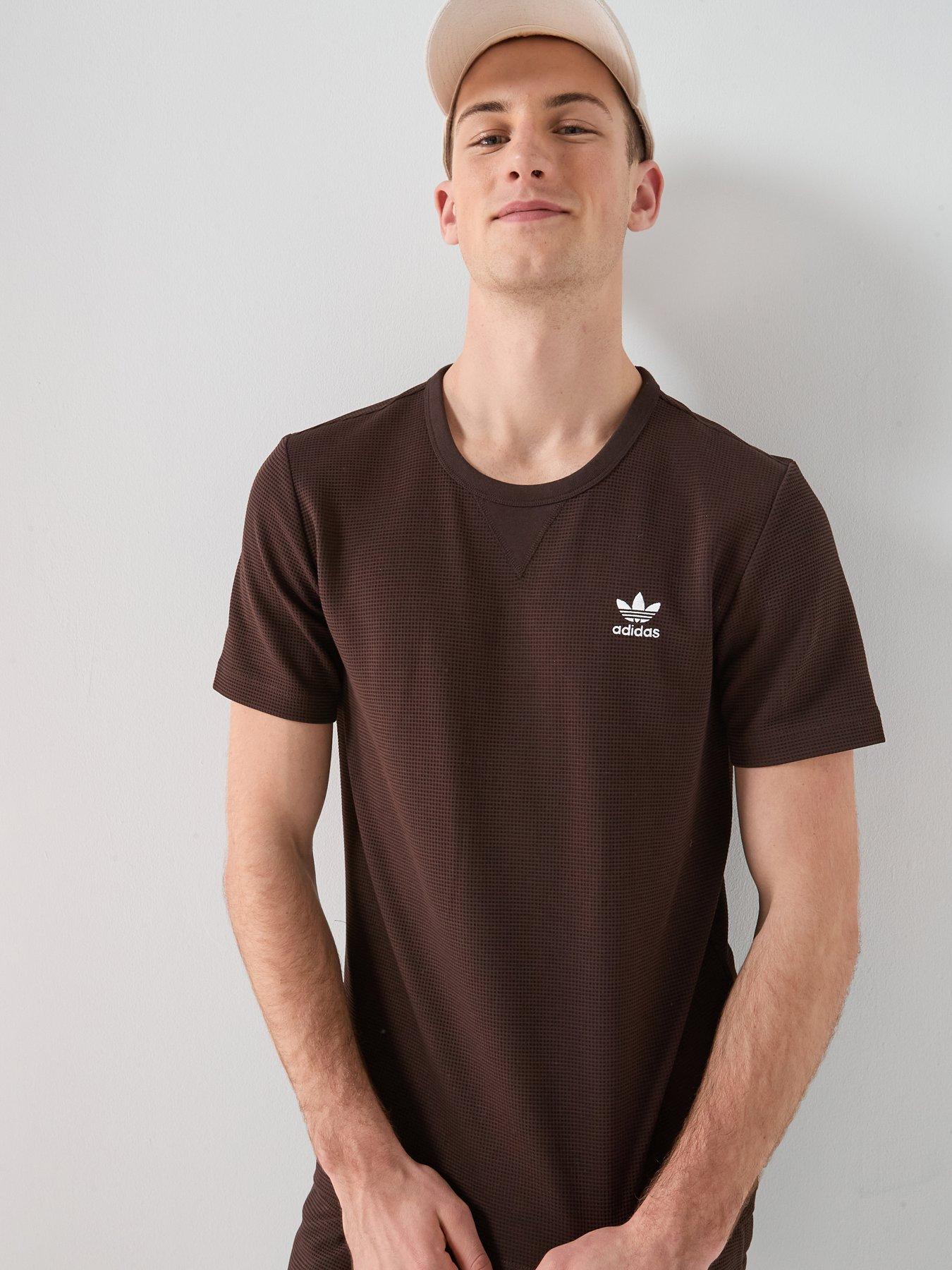 adidas Originals Men's Trefoil Essentials Waffle T-Shirt, Auco, Size S, Men