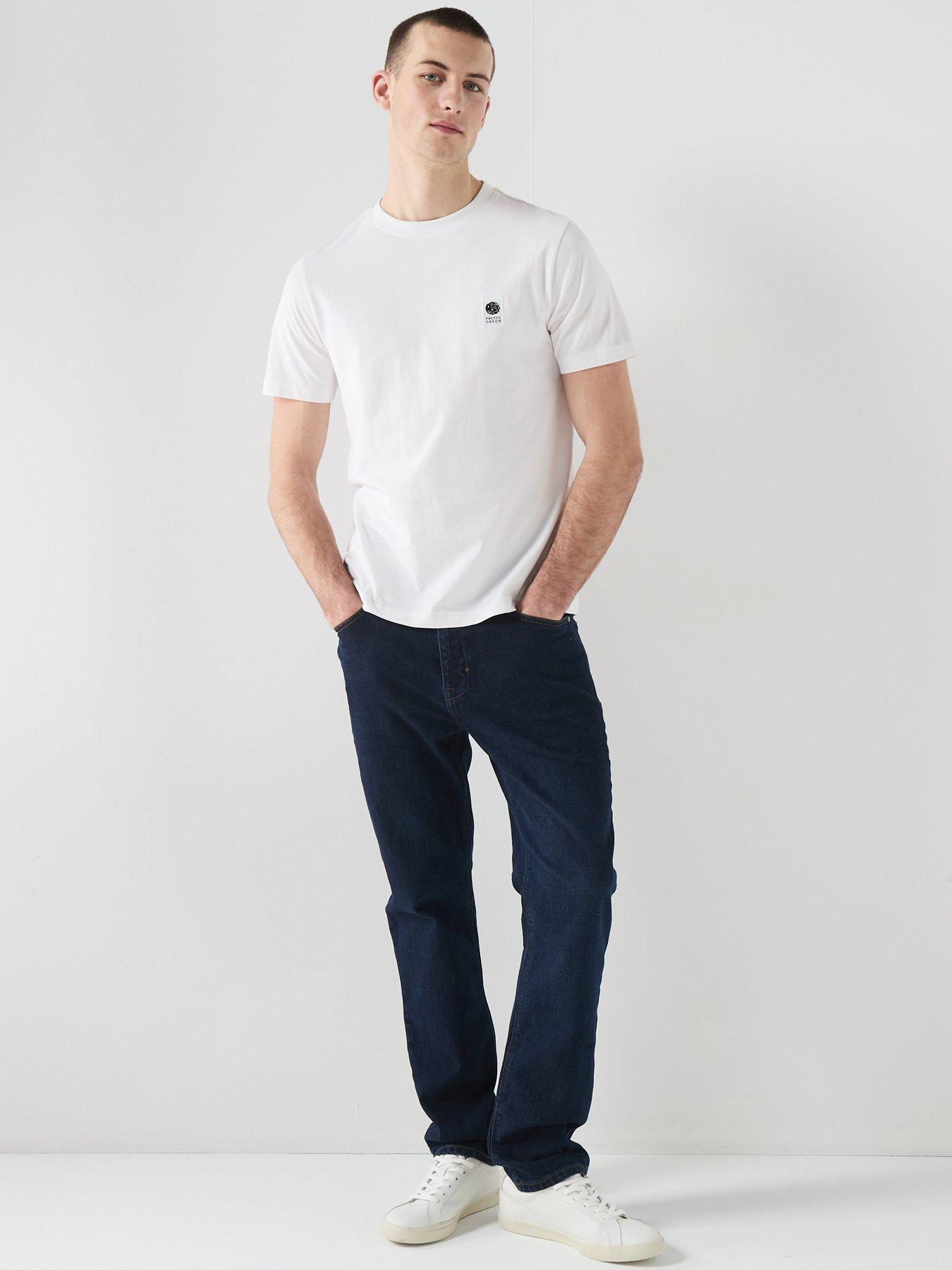 Image 3 of 5 of Pretty Green Sinclair Crew Neck T-Shirt - White