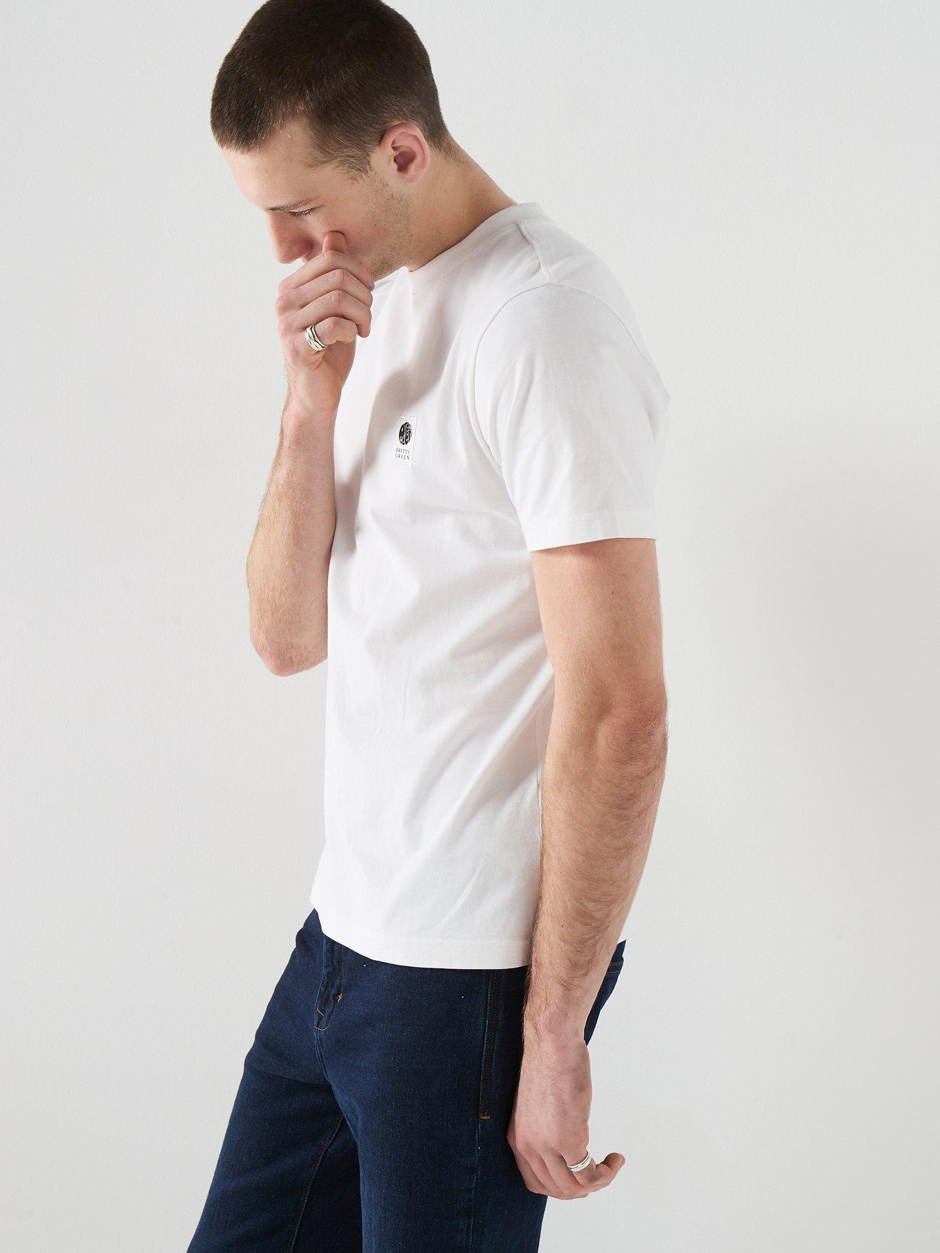 Image 5 of 5 of Pretty Green Sinclair Crew Neck T-Shirt - White