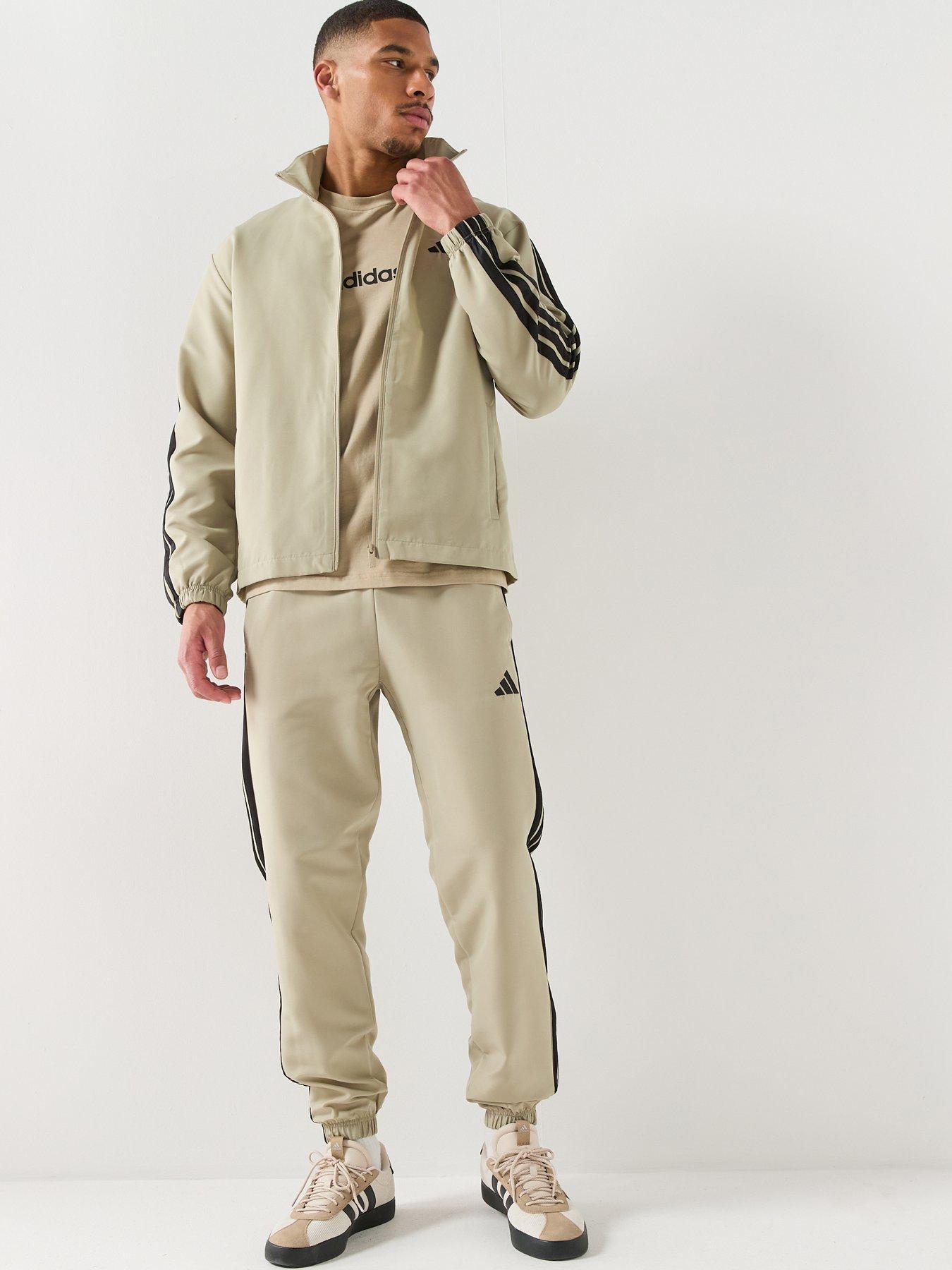 adidas Sportswear Men's 3 Stripes Tracksuits - Brown