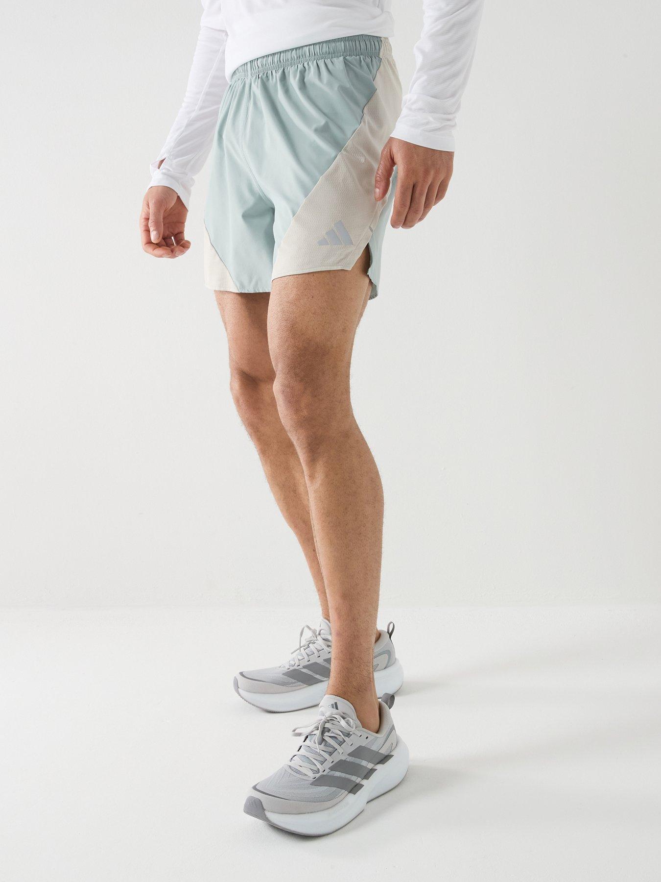 adidas Mens Running Breezy Shorts, Wosa/Wonalu, Size Xl, Men