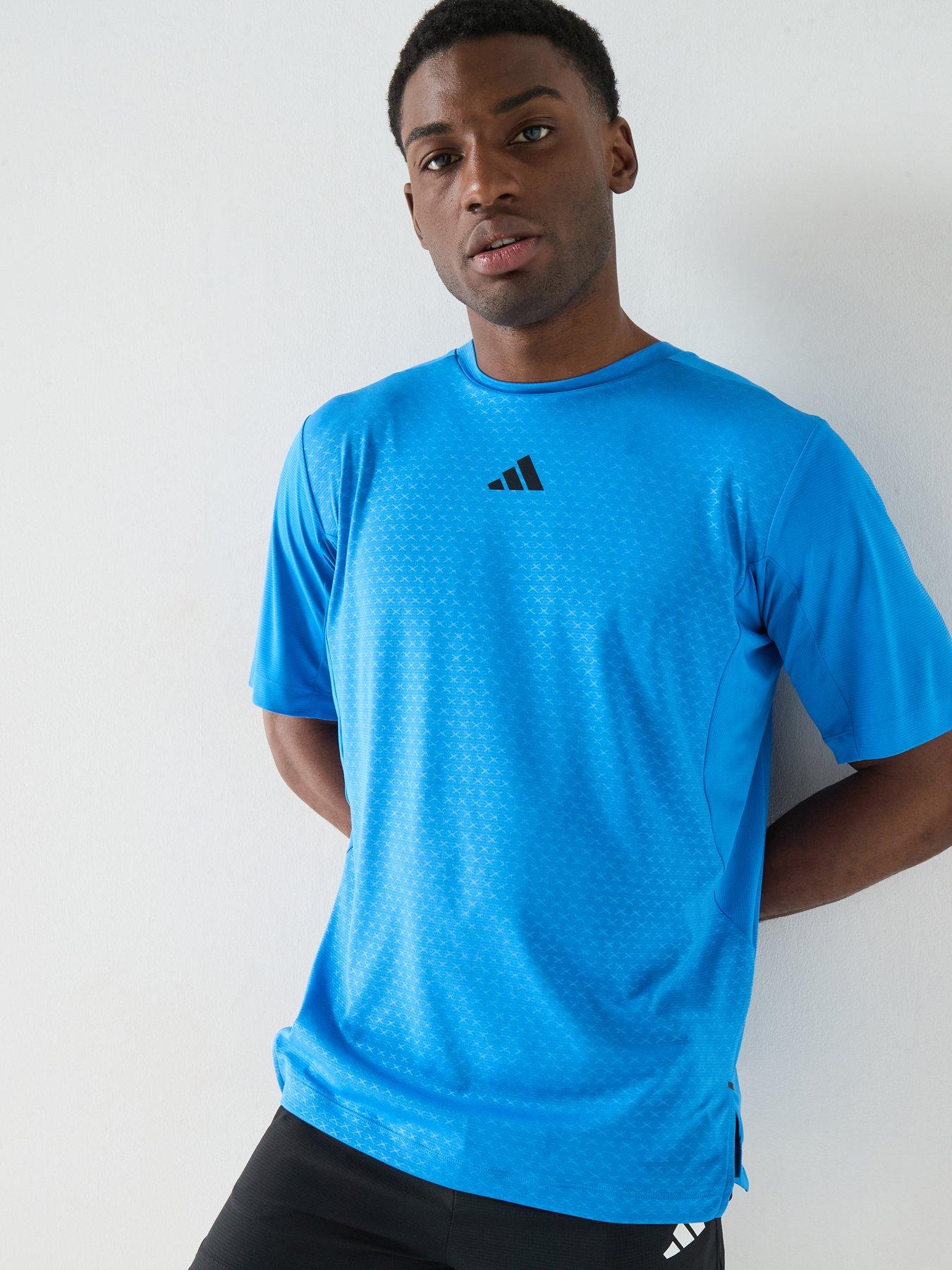 adidas Mens Training Power T-Shirt, Rayblu, Size S, Men