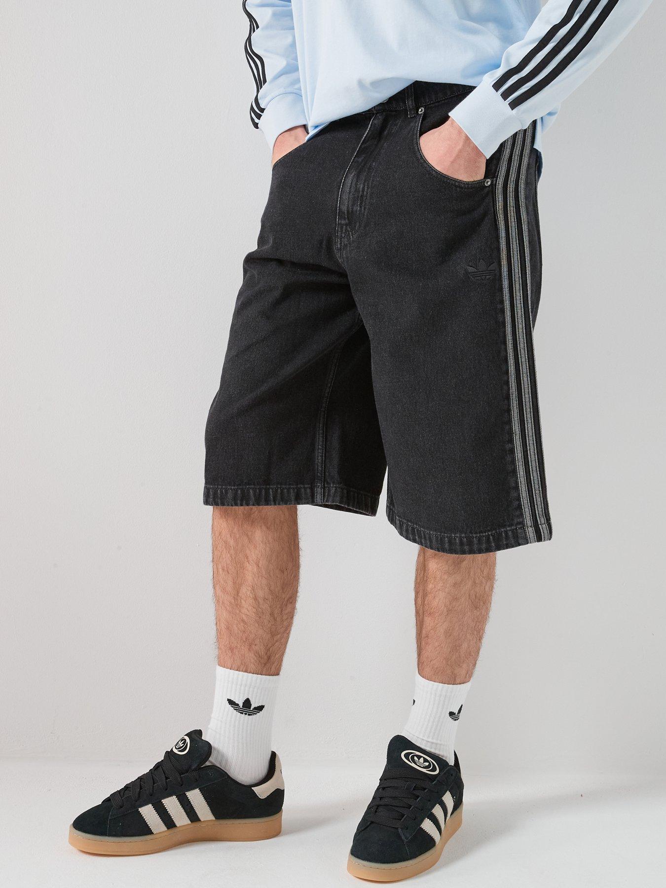 adidas Originals Men's Firebird Adicolor Denim Shorts - Black