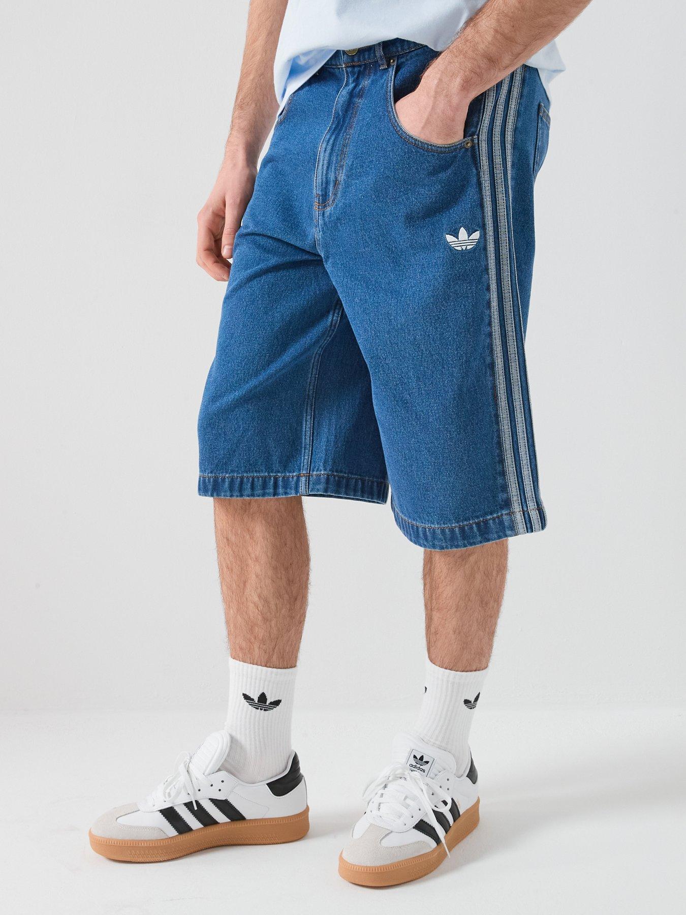 adidas Originals Men's Firebird Adicolour Denim Shorts, Medvin, Size 28, Men