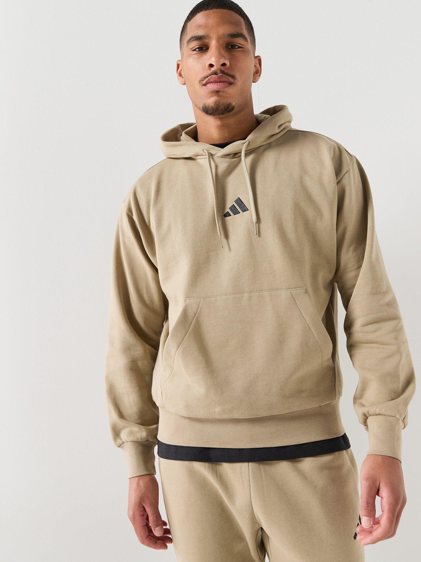 adidas Sportswear Men's Essentials Feelcozy Fleece Hoodie - Brown