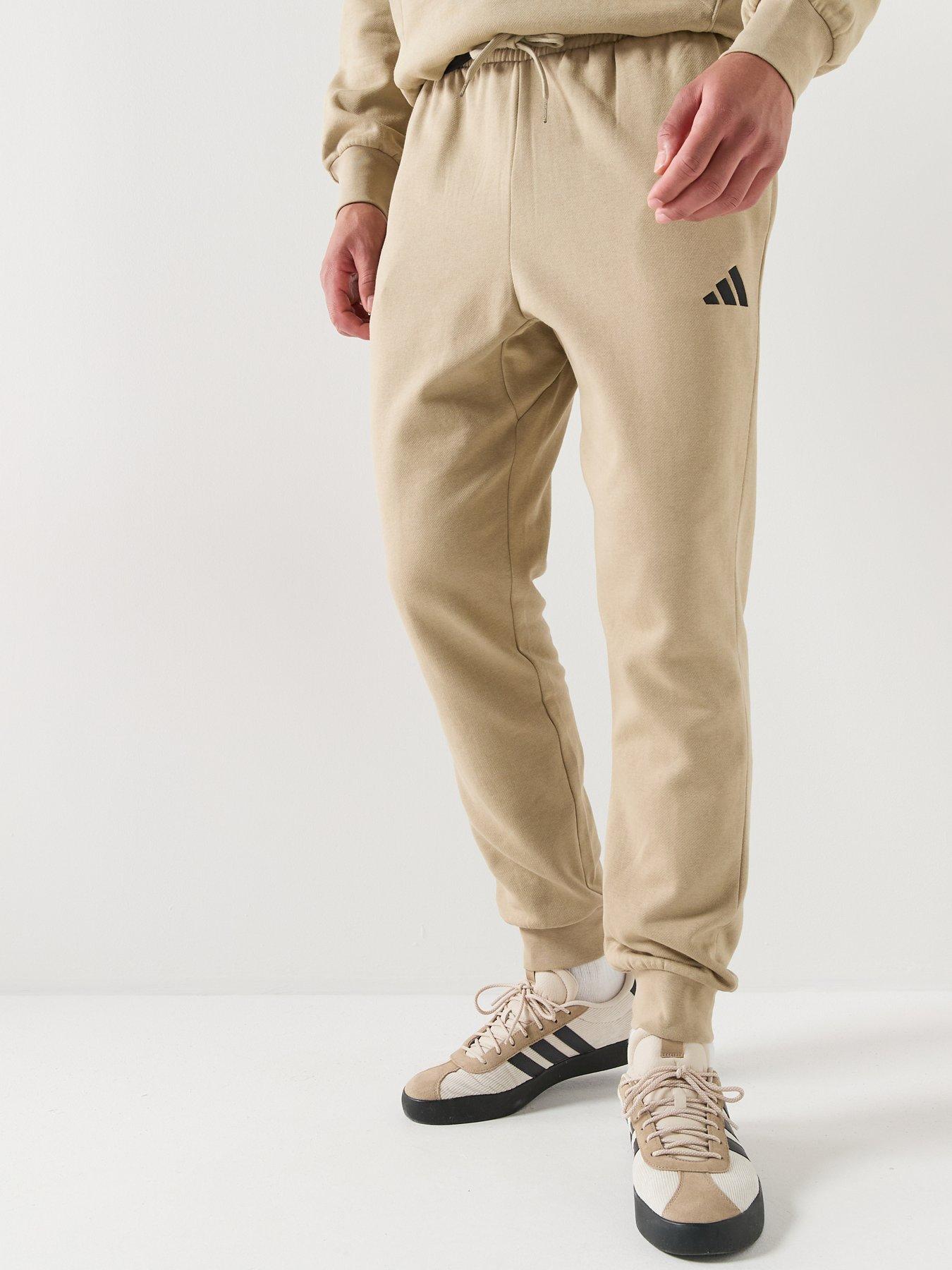 adidas Sportswear Men's Essentials Feelcozy Fleece Pants, Woca/Black, Size S, Men