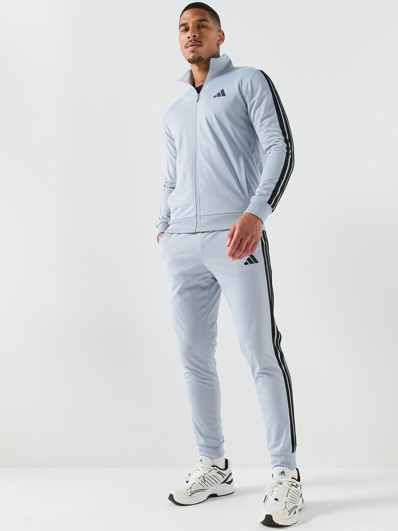 adidas Sportswear Men's 3 Stripes Tracksuit - Grey