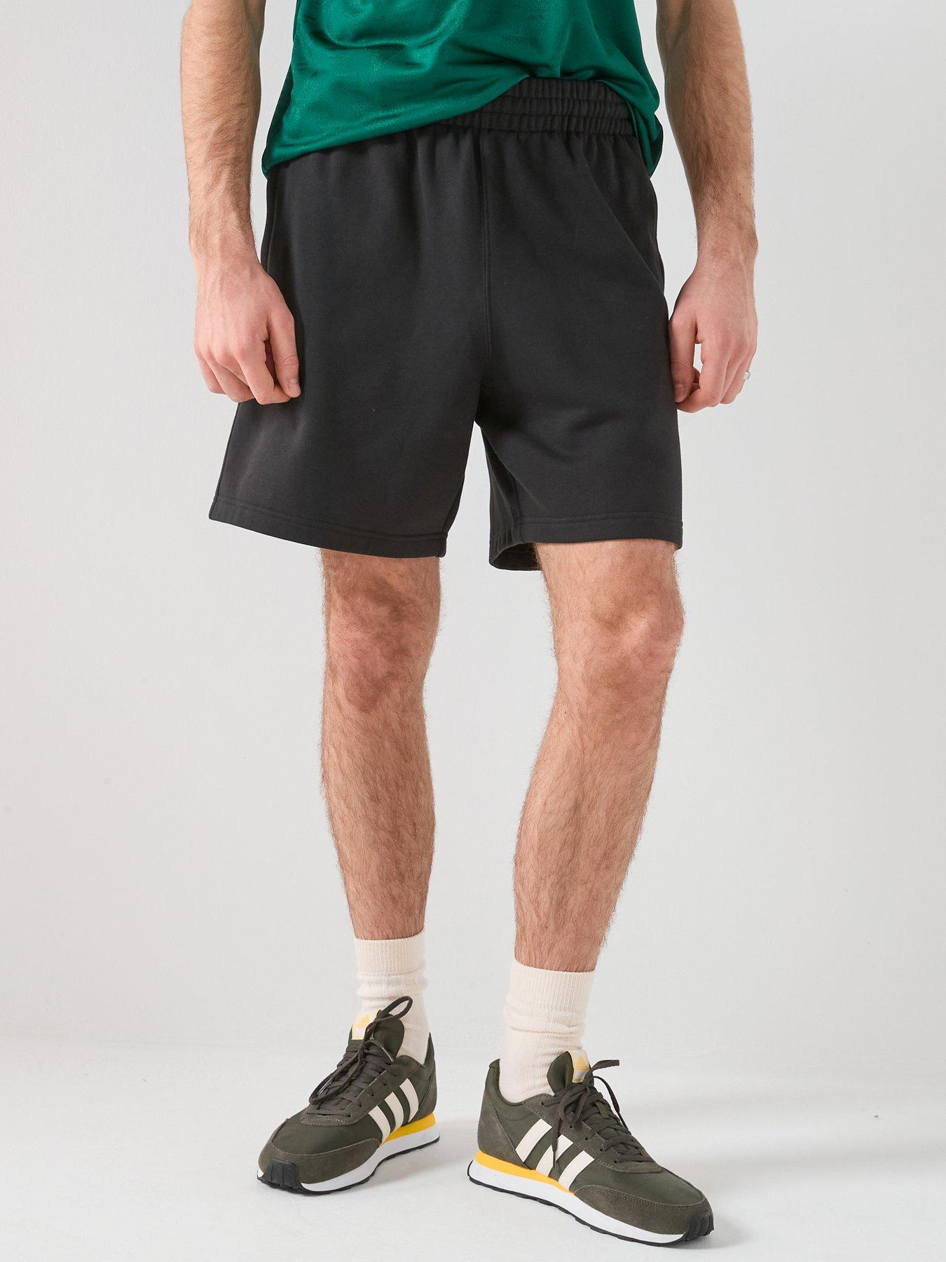 Adidas Originals Men'S Trefoil Essentials 7 Inch Fleece Shorts - Black