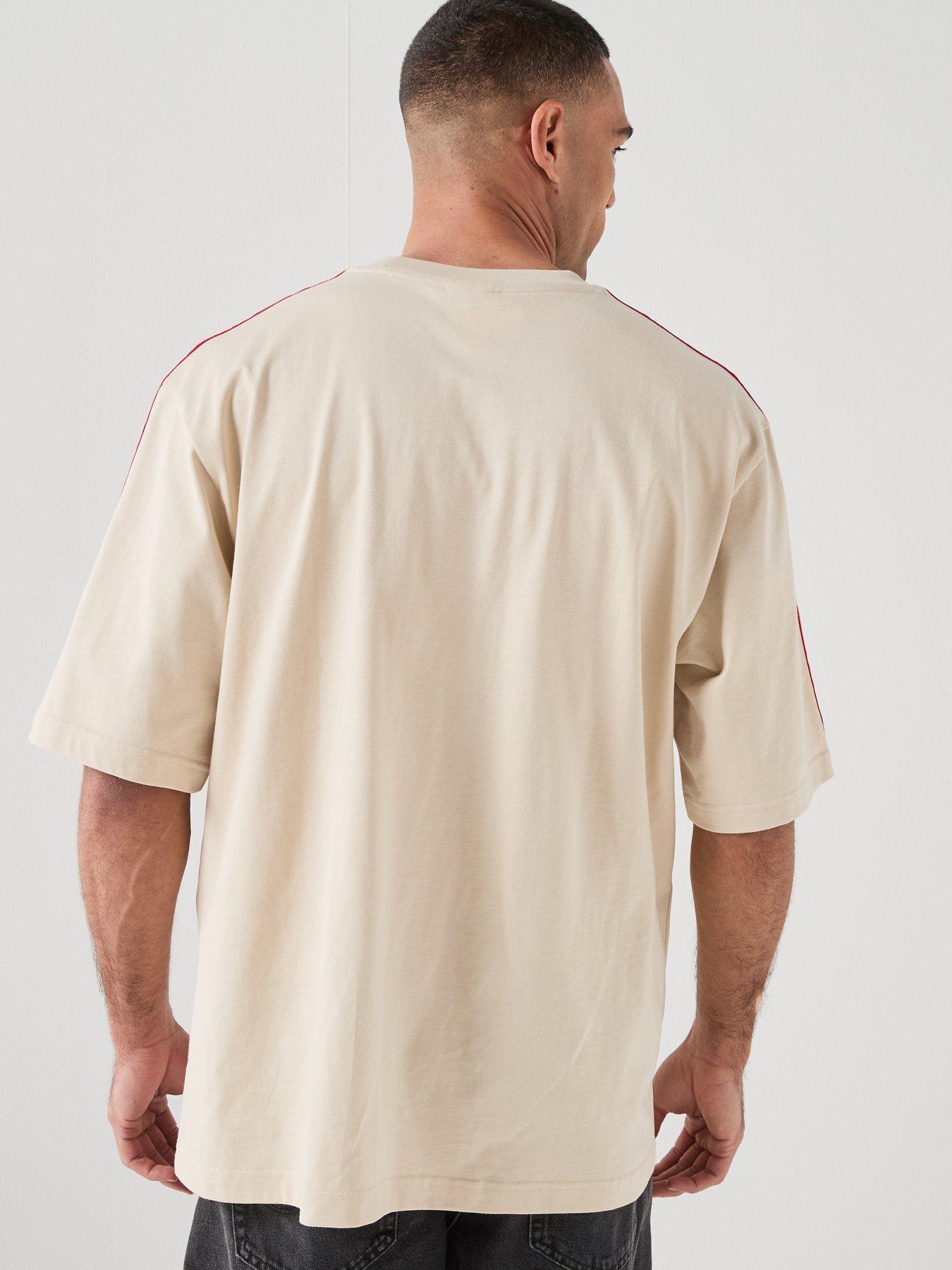 Image 2 of 6 of adidas Originals Mens 3 Stripe Tee - Beige