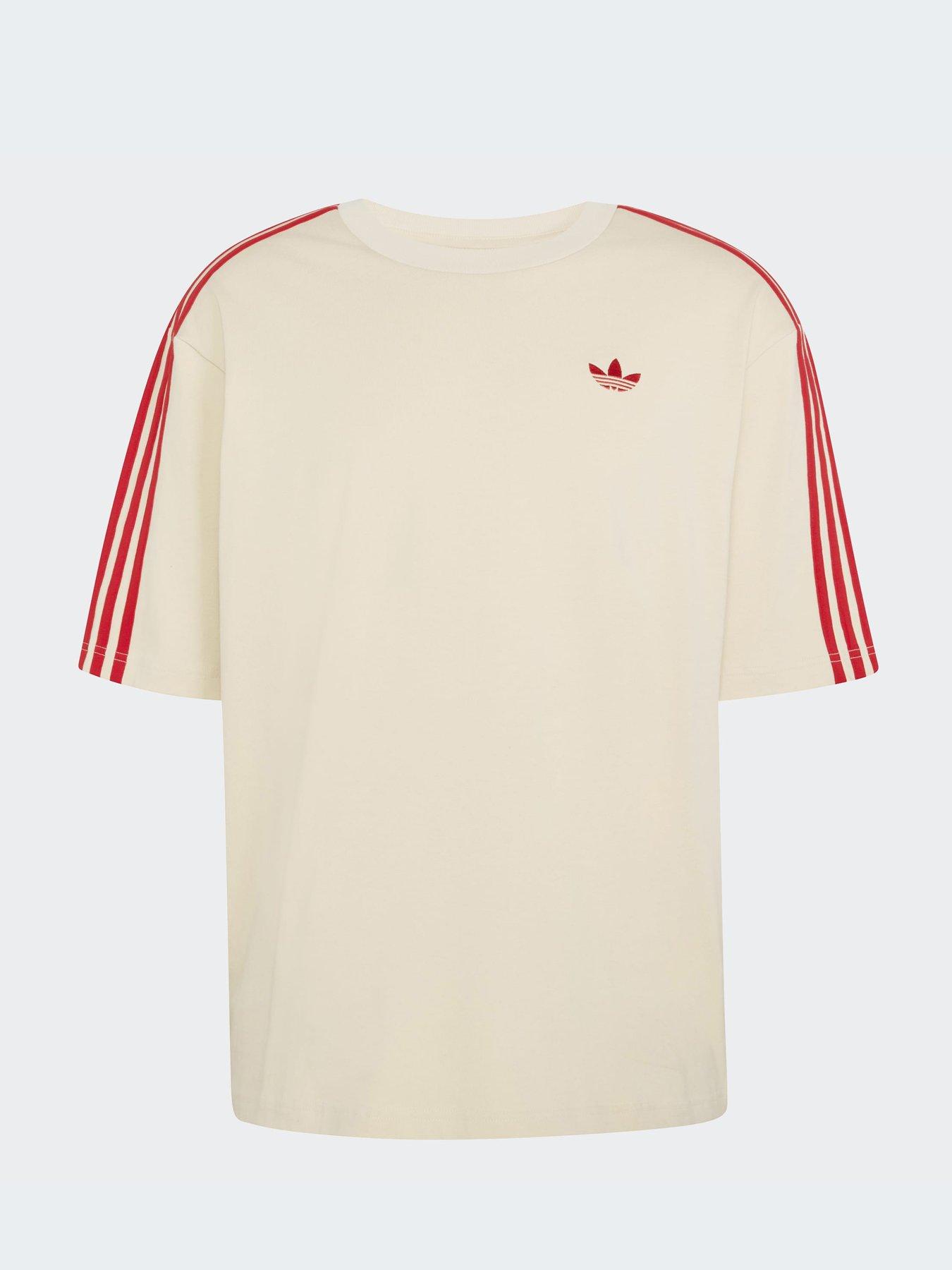 Image 6 of 6 of adidas Originals Mens 3 Stripe Tee - Beige