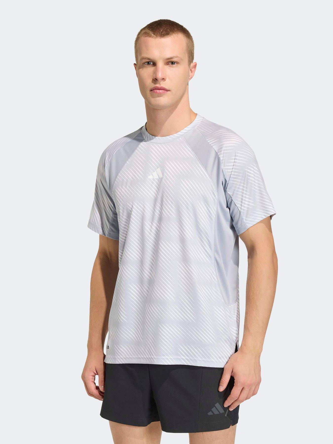 adidas Mens Training Tech T-Shirt, Halsil/Print, Size S, Men