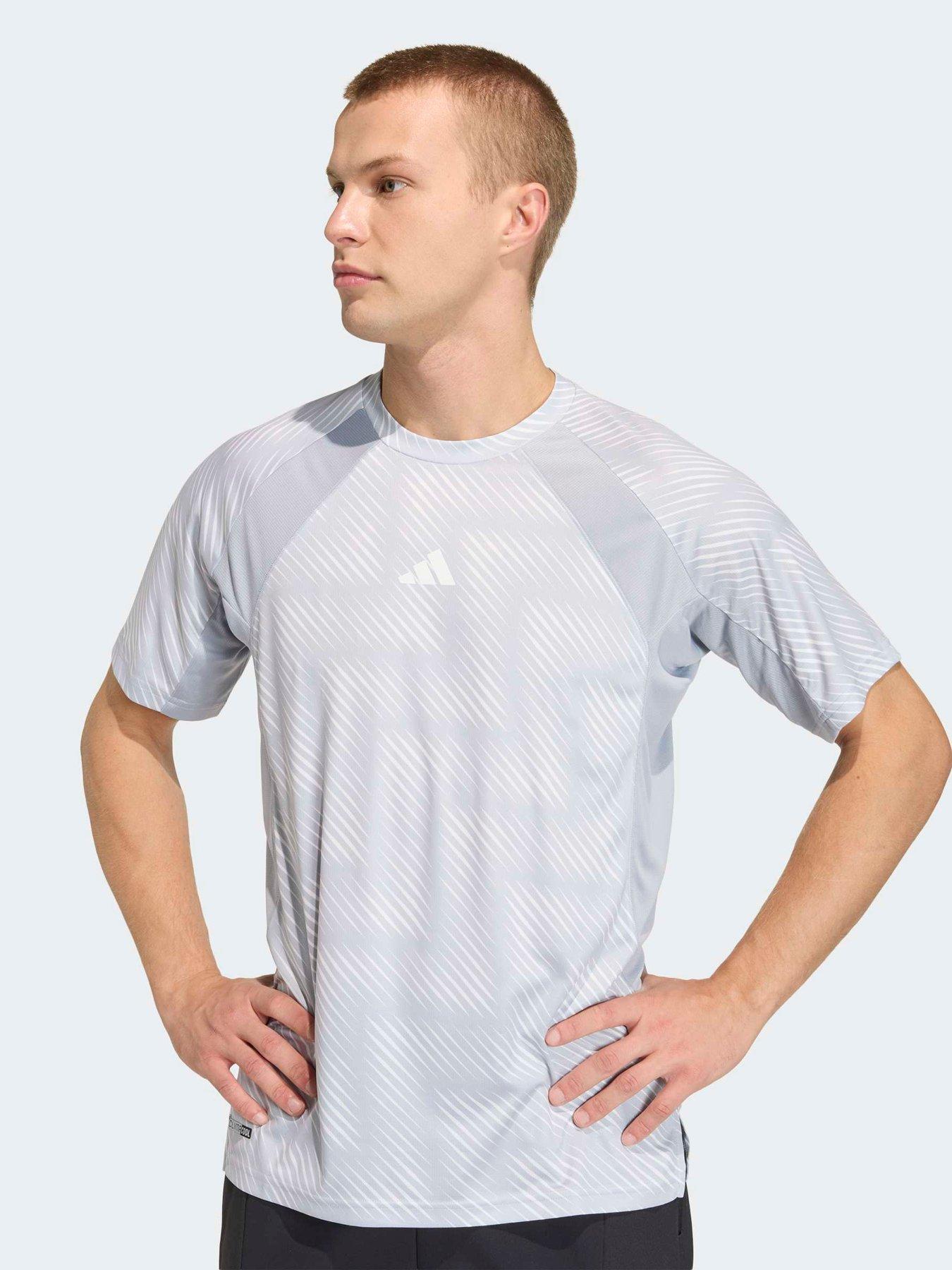 Image 4 of 5 of adidas Mens Training Tech T-Shirt - Silver