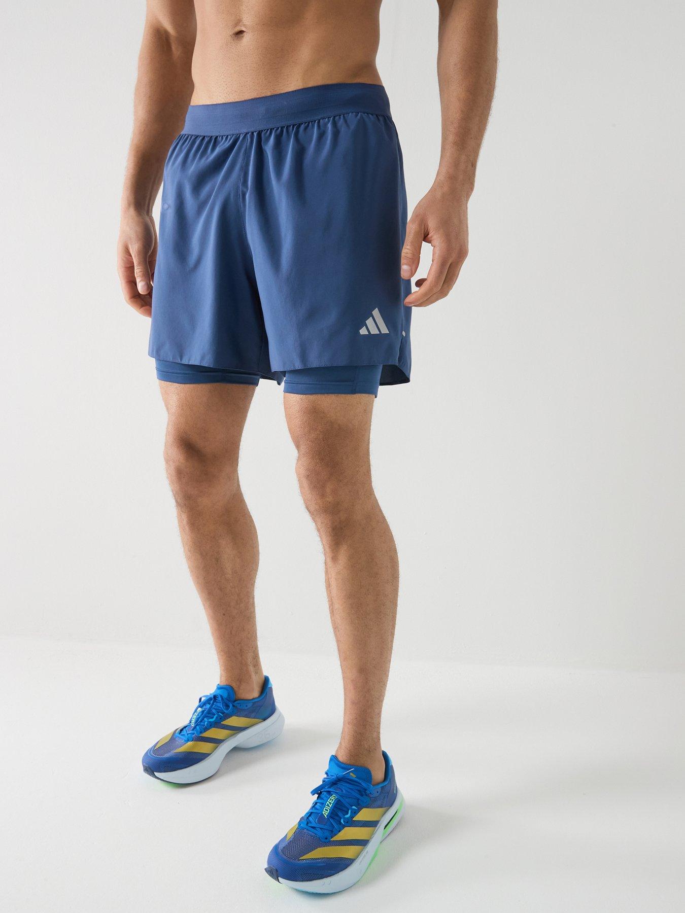 Image 1 of 6 of adidas Mens Running Adi365 Essentials 7 Inch Shorts - Indigo