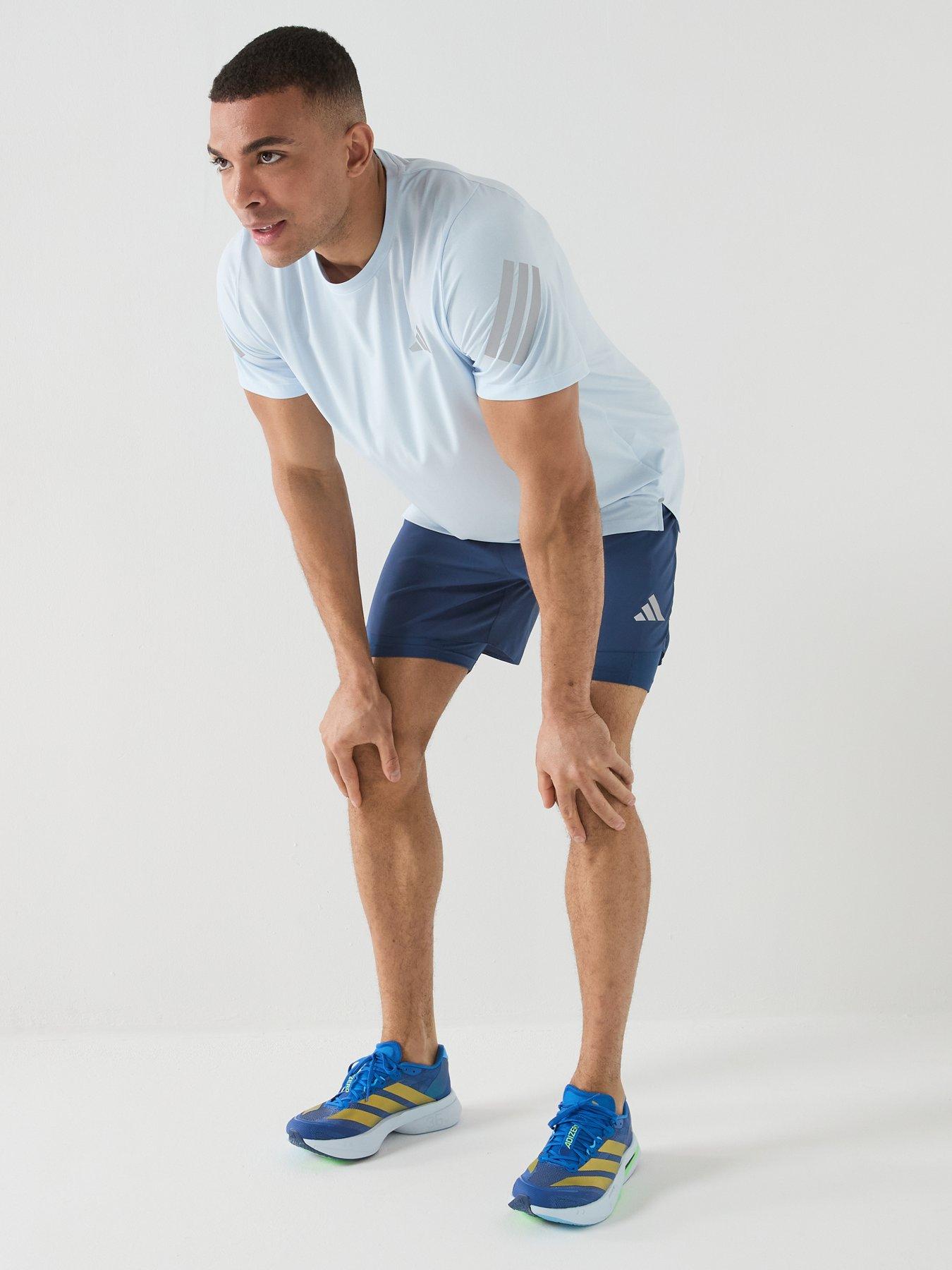 Image 3 of 6 of adidas Mens Running Adi365 Essentials 7 Inch Shorts - Indigo