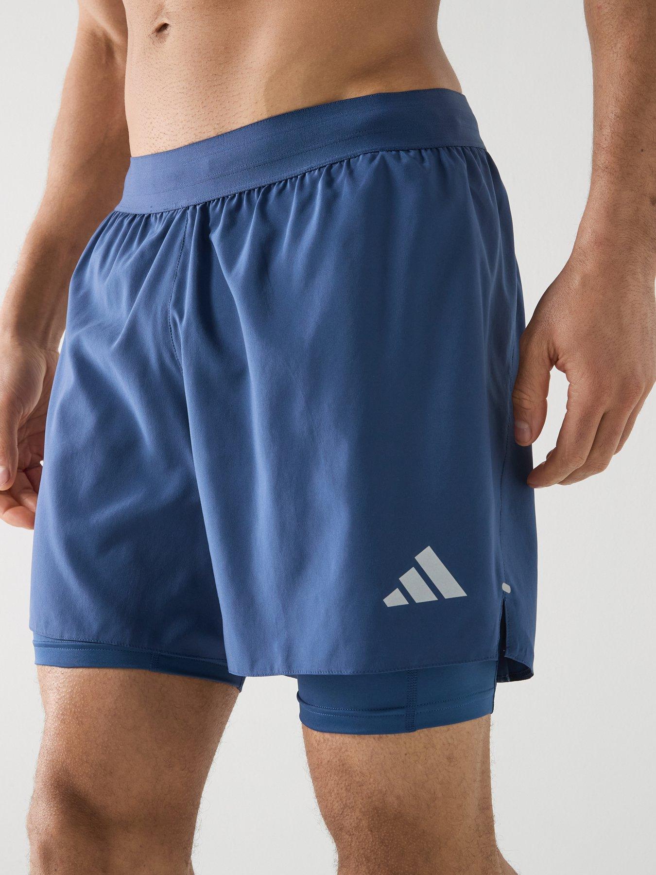 Image 4 of 6 of adidas Mens Running Adi365 Essentials 7 Inch Shorts - Indigo