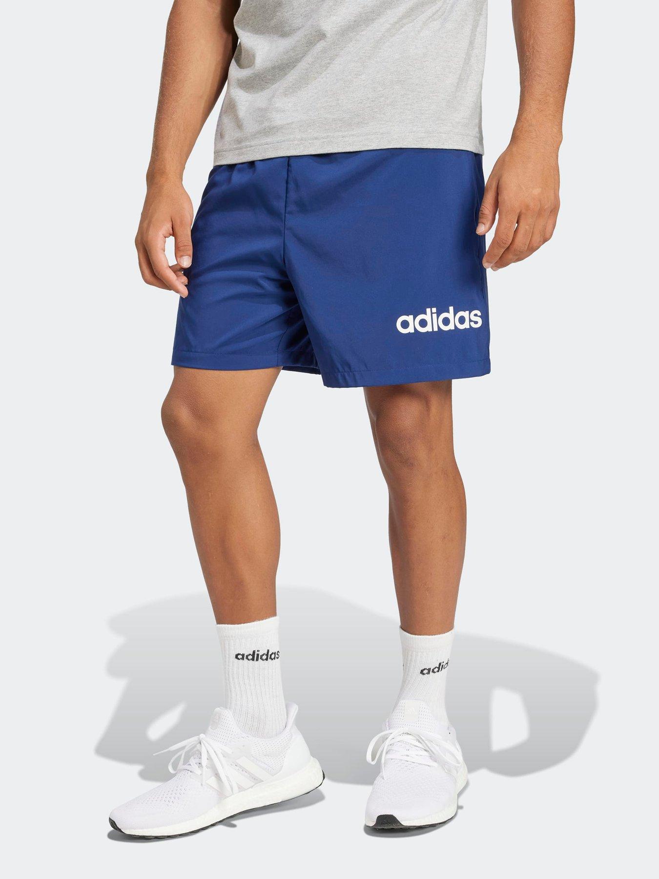 adidas Sportswear Men's Essentials Linear Chelsea Shorts, Dkblue/White, Size Xl, Men