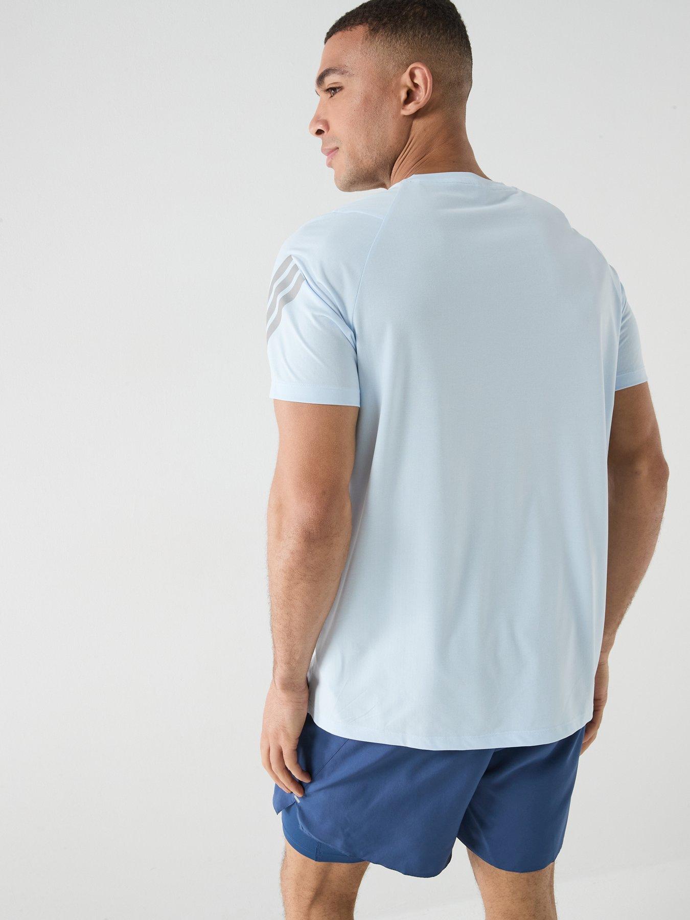 Image 2 of 7 of adidas Mens Running Adi365 Iconic Stripes T-Shirt - Blue