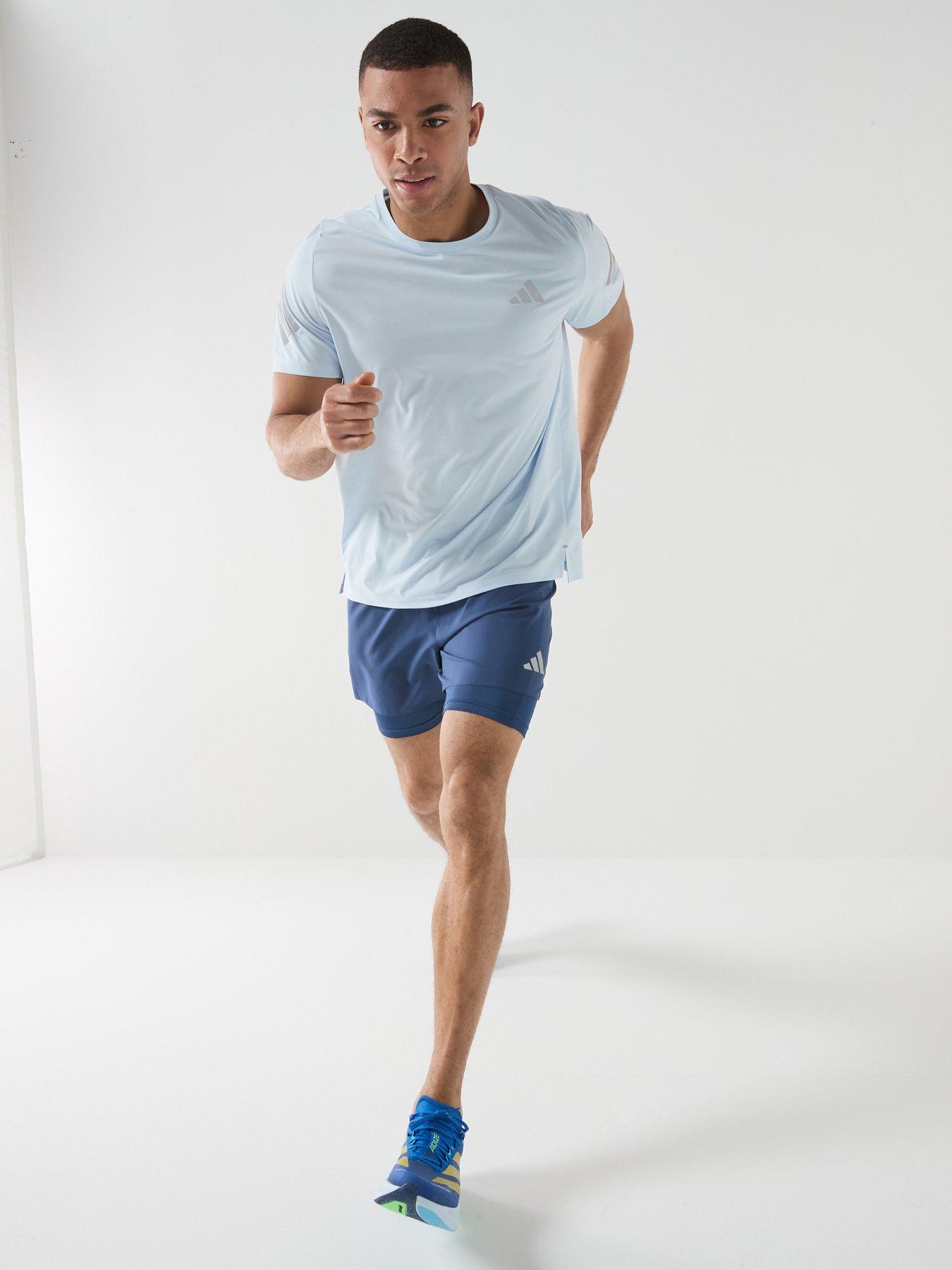 Image 3 of 7 of adidas Mens Running Adi365 Iconic Stripes T-Shirt - Blue