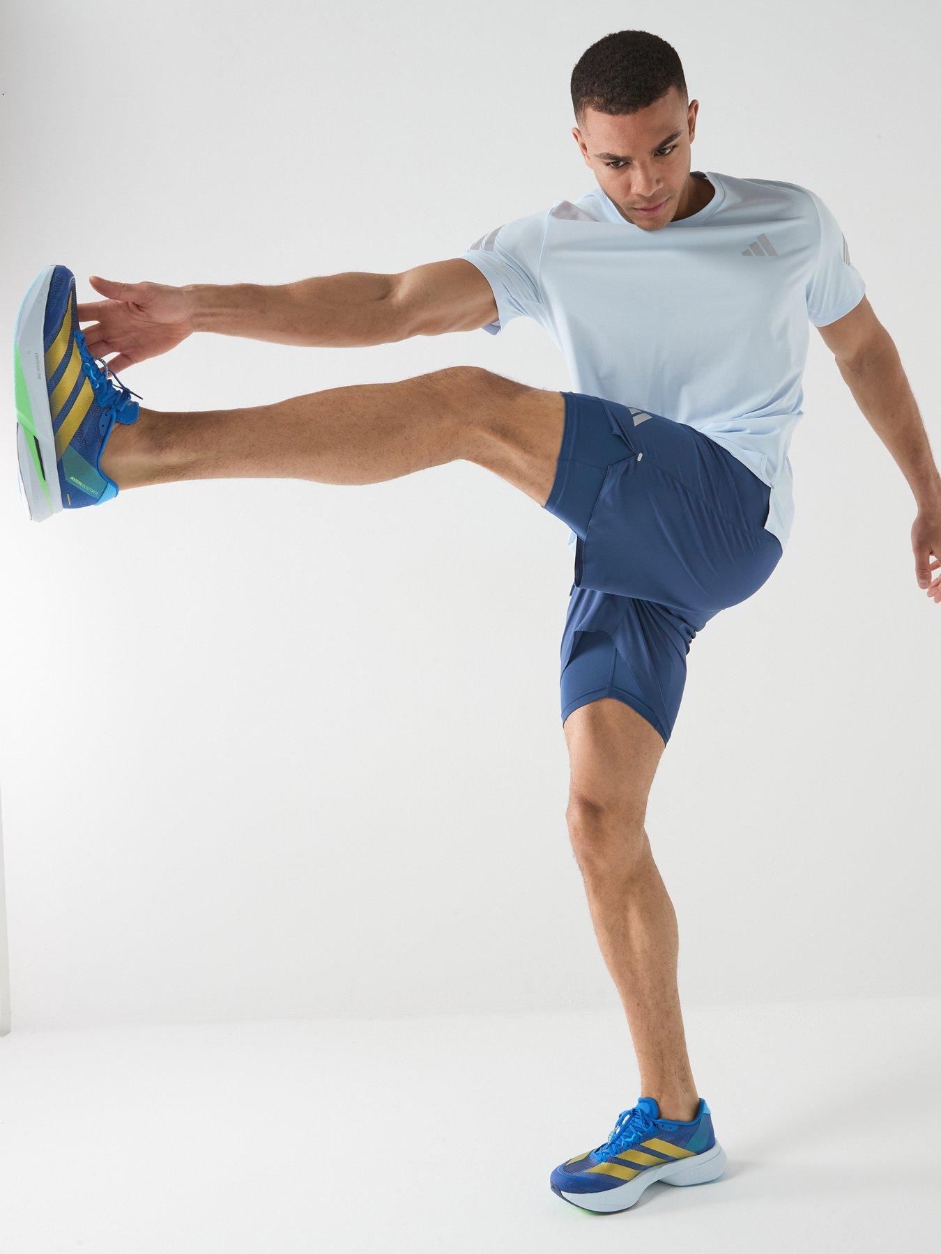 Image 6 of 7 of adidas Mens Running Adi365 Iconic Stripes T-Shirt - Blue