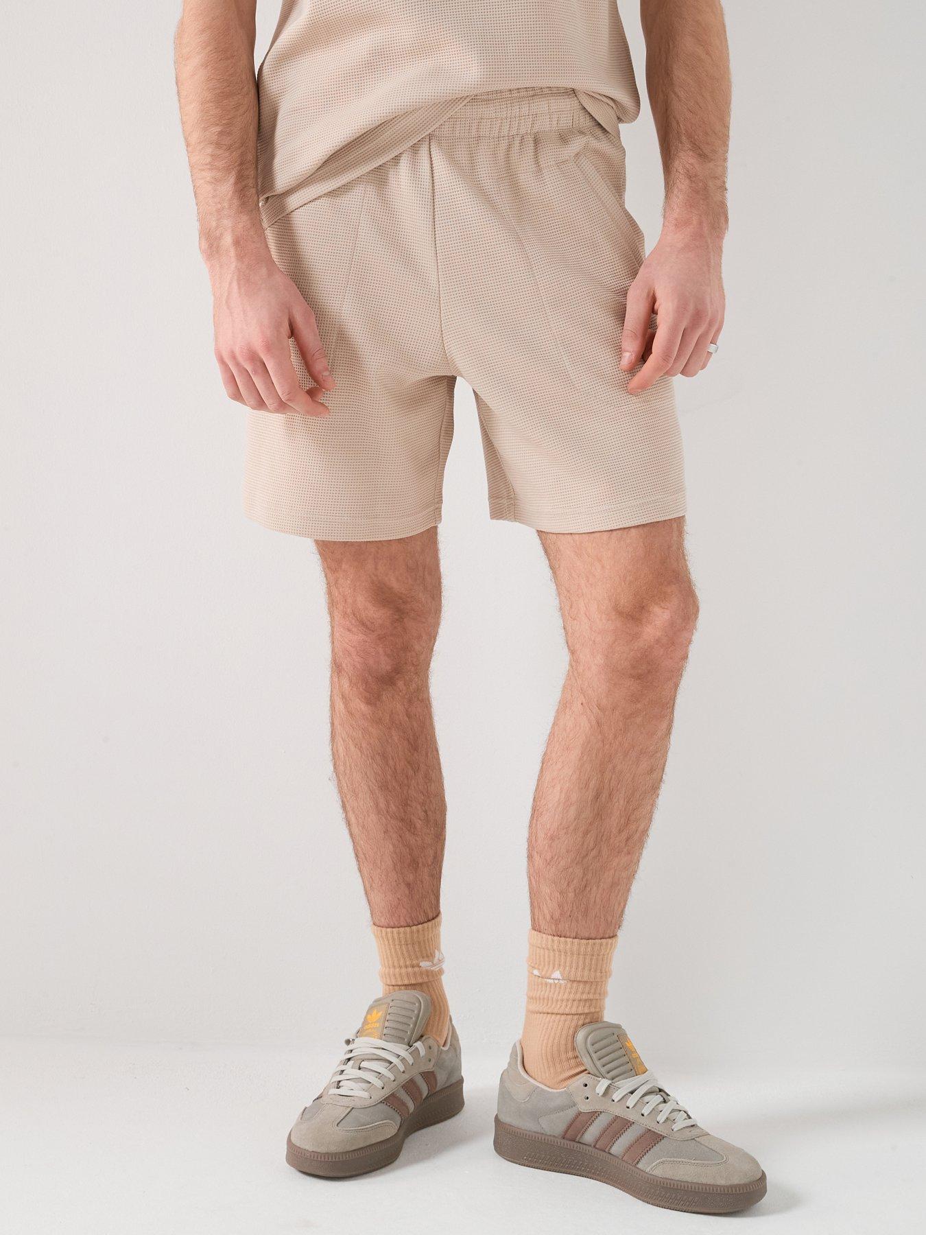 adidas Originals: Men's Essentials Trefoil Waffle Shorts - Beige
