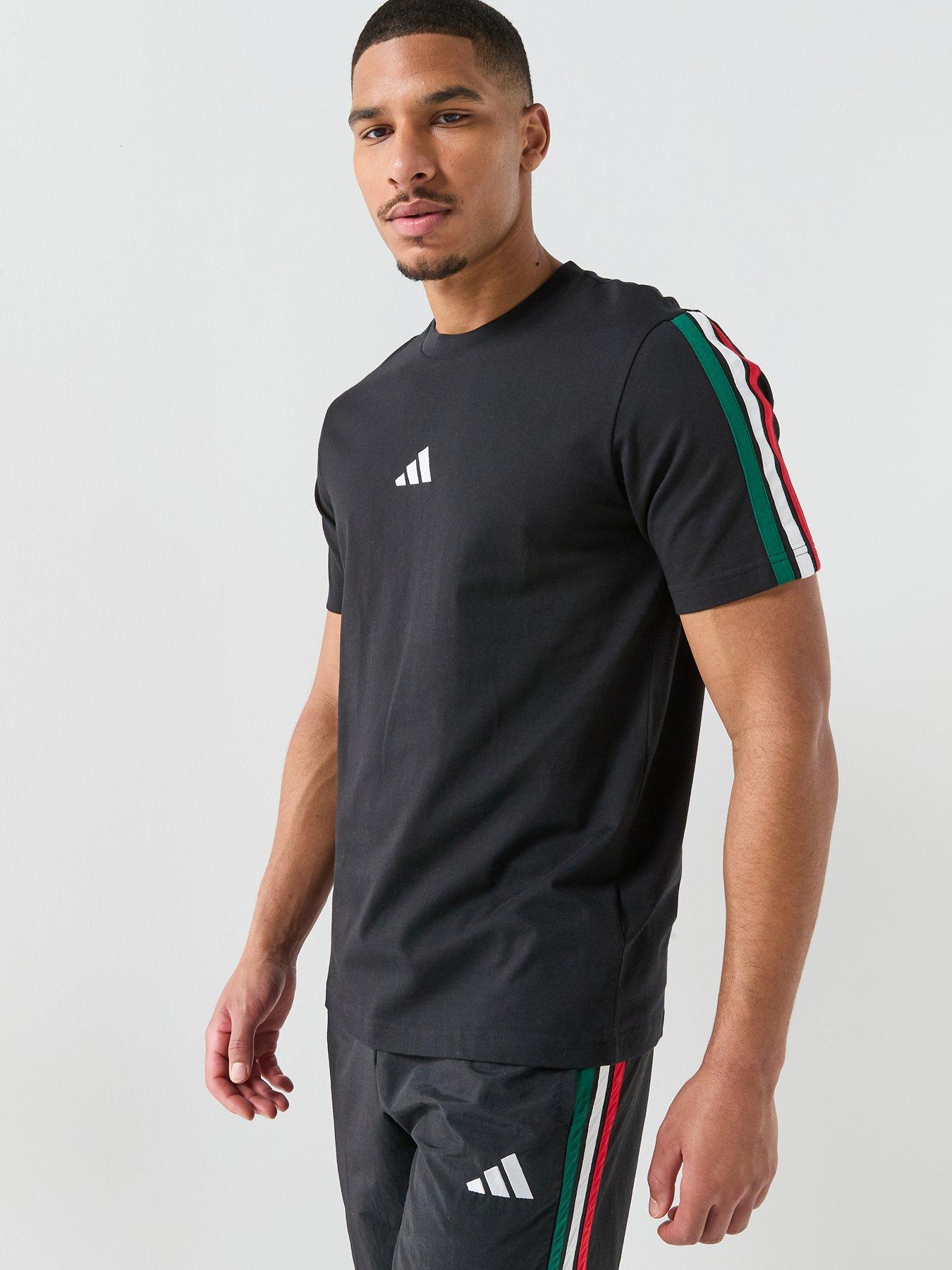 adidas Sportswear: Men's Essentials Three Stripes Single Jersey T-Shirt - Black