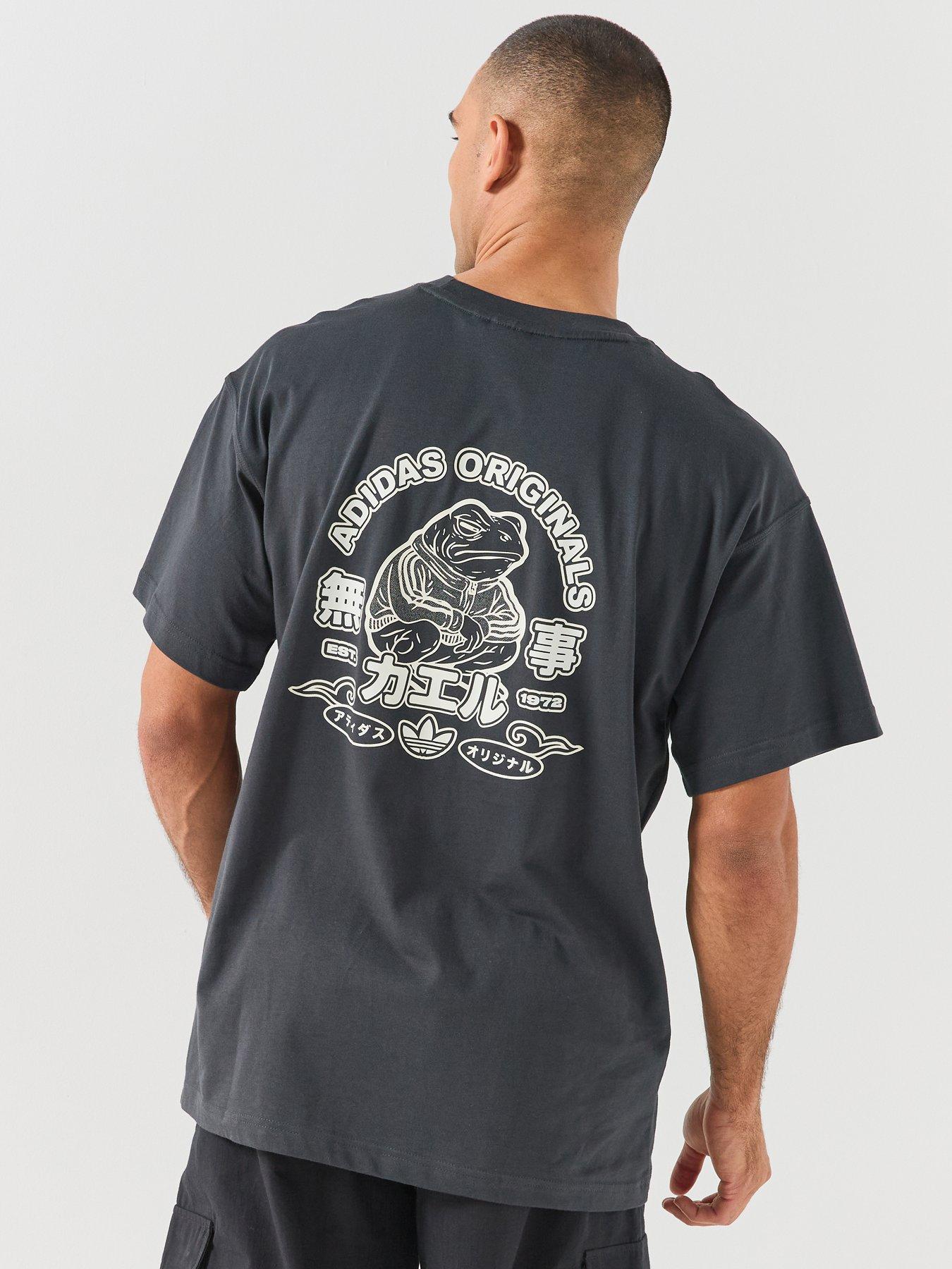 adidas Originals Mens Frog Graphic T-Shirt - Carbon
