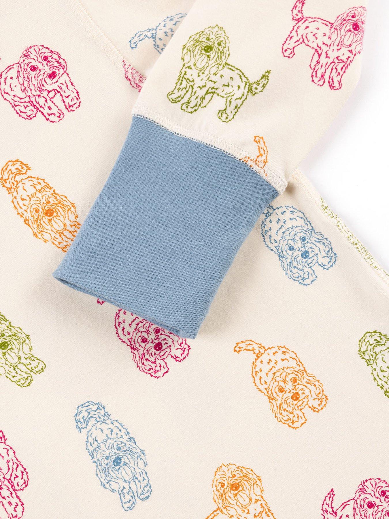 Image 2 of 3 of CHELSEA PEERS Kids Cockapoo Print Pyjamas - White