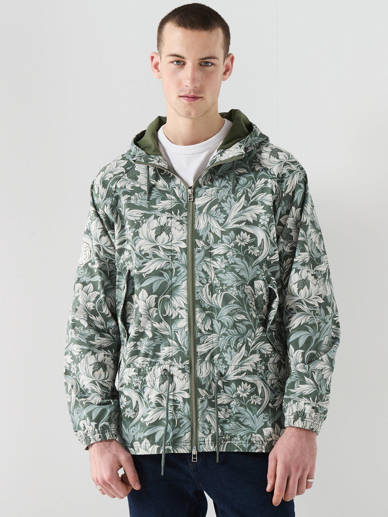 Image 1 of 6 of Pretty Green Bostall Printed Jacket - Green