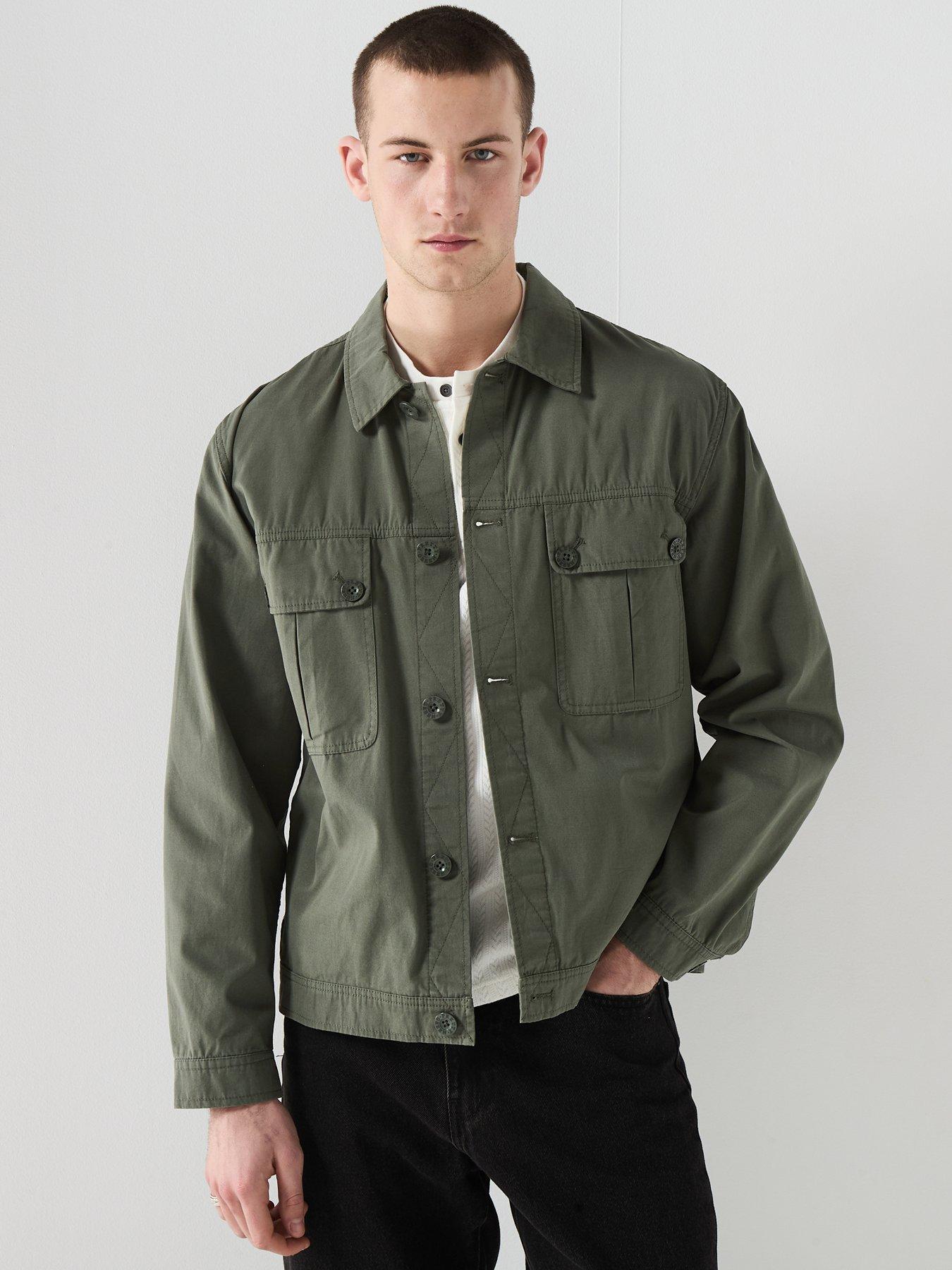 Pretty Green Bostall Overshirt - Dark Green