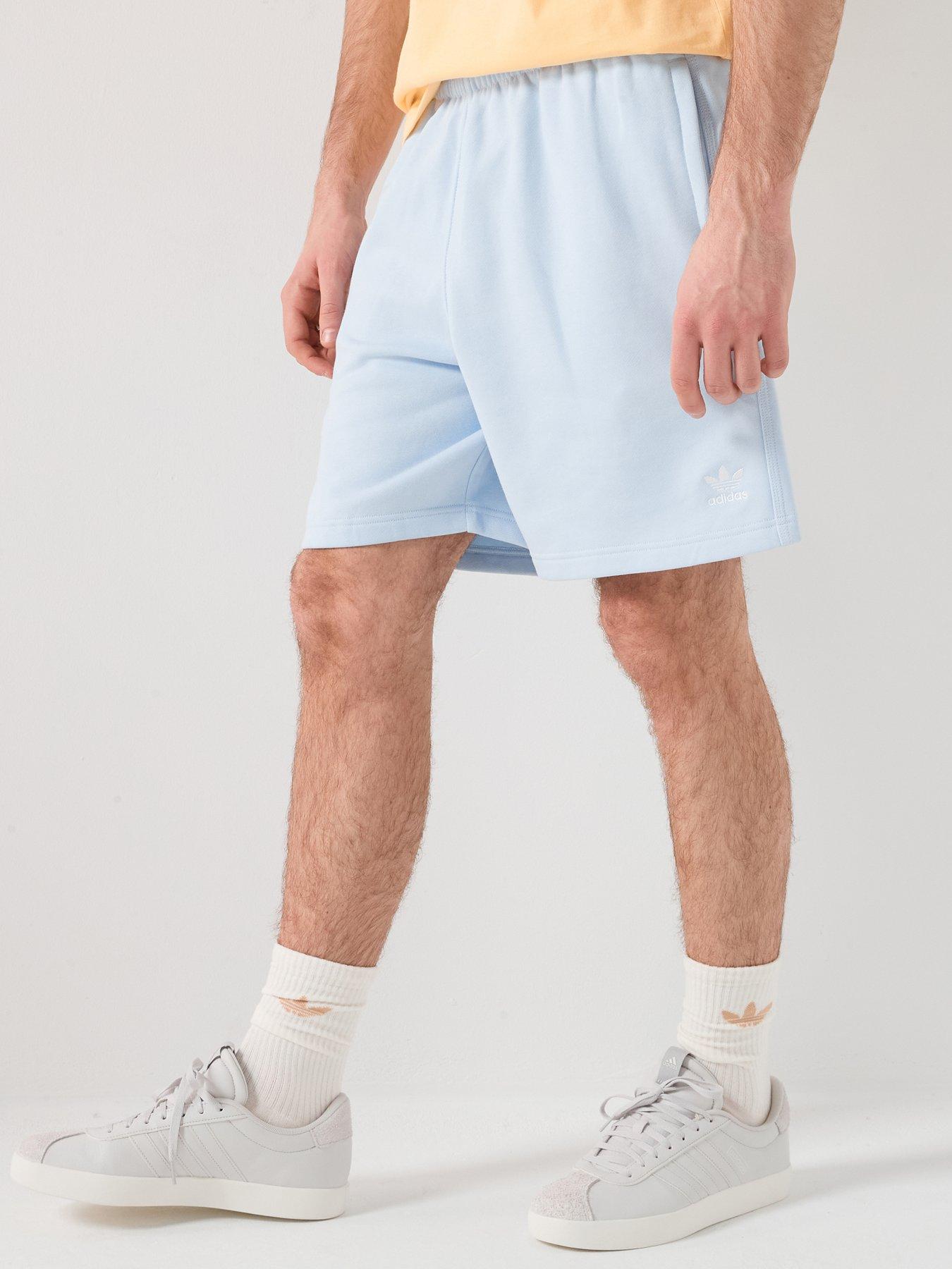 adidas Originals Men's Trefoil Essentials 7 Inch Fleece Shorts - Blue