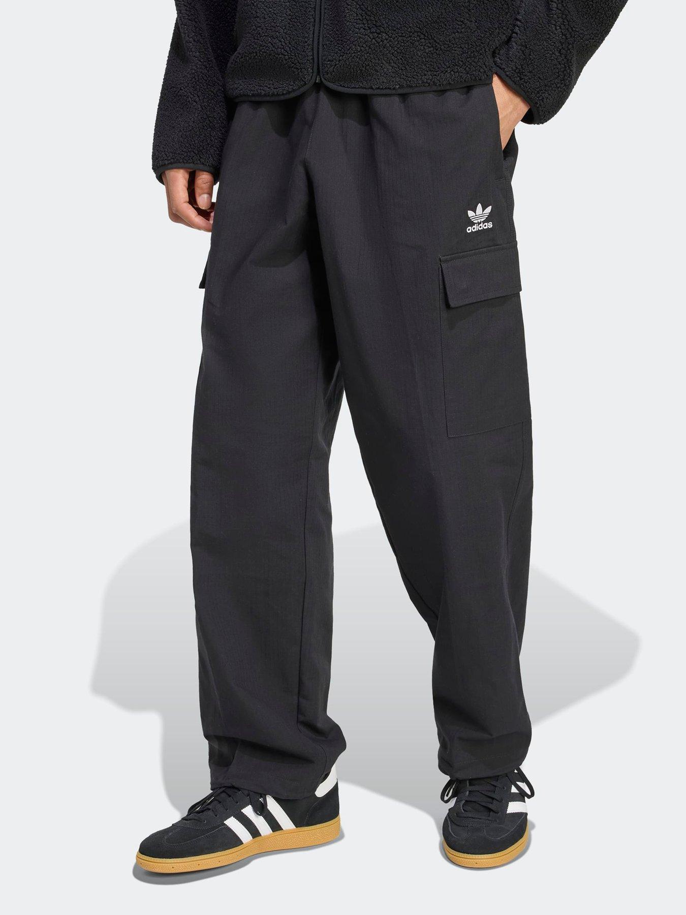 adidas Originals Men's Woven Cargo Pants, Black, Size M, Men