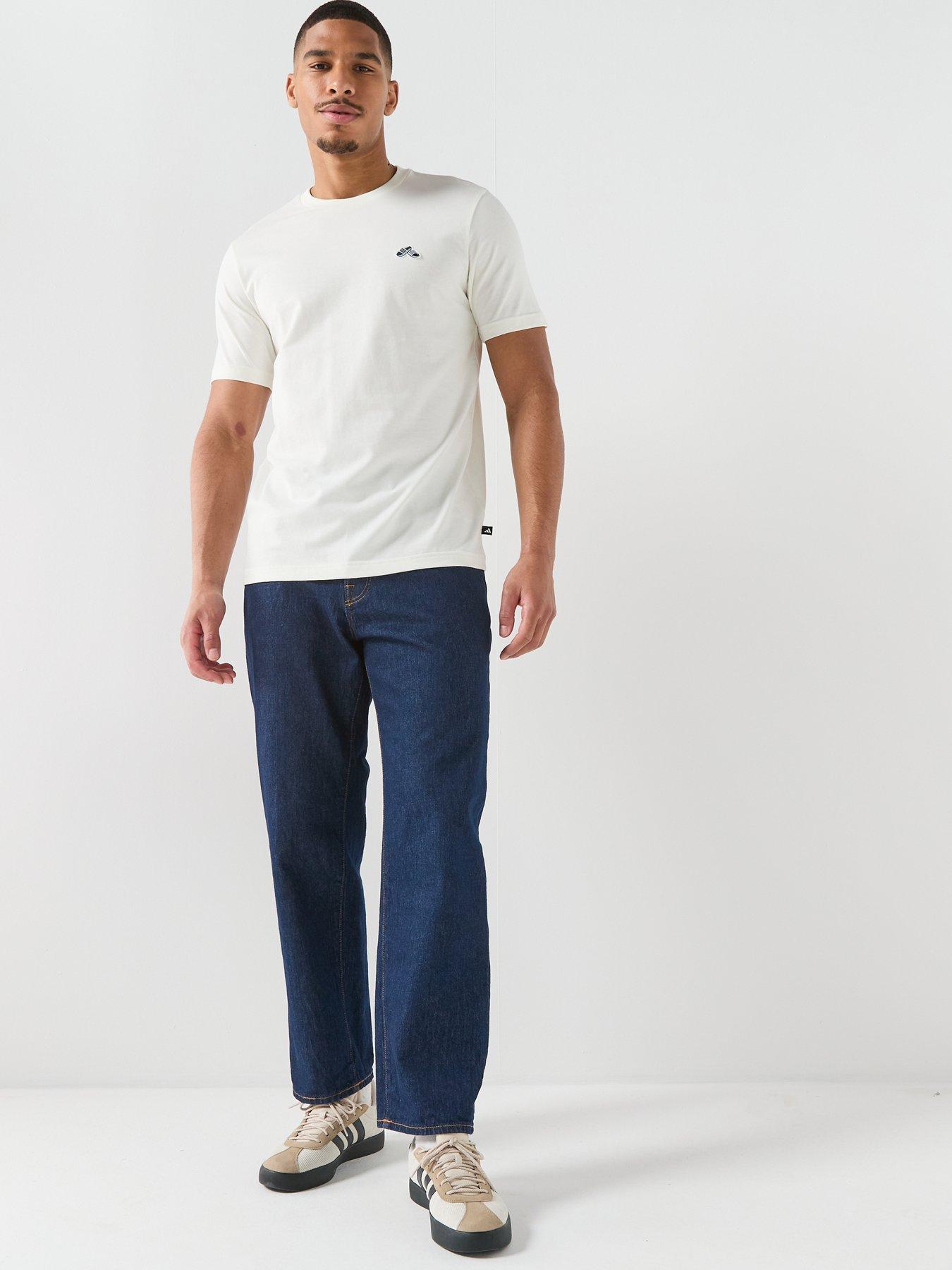 Image 3 of 6 of adidas Sportswear Men's Summer Slides Sport Graphic T-Shirt - Off White