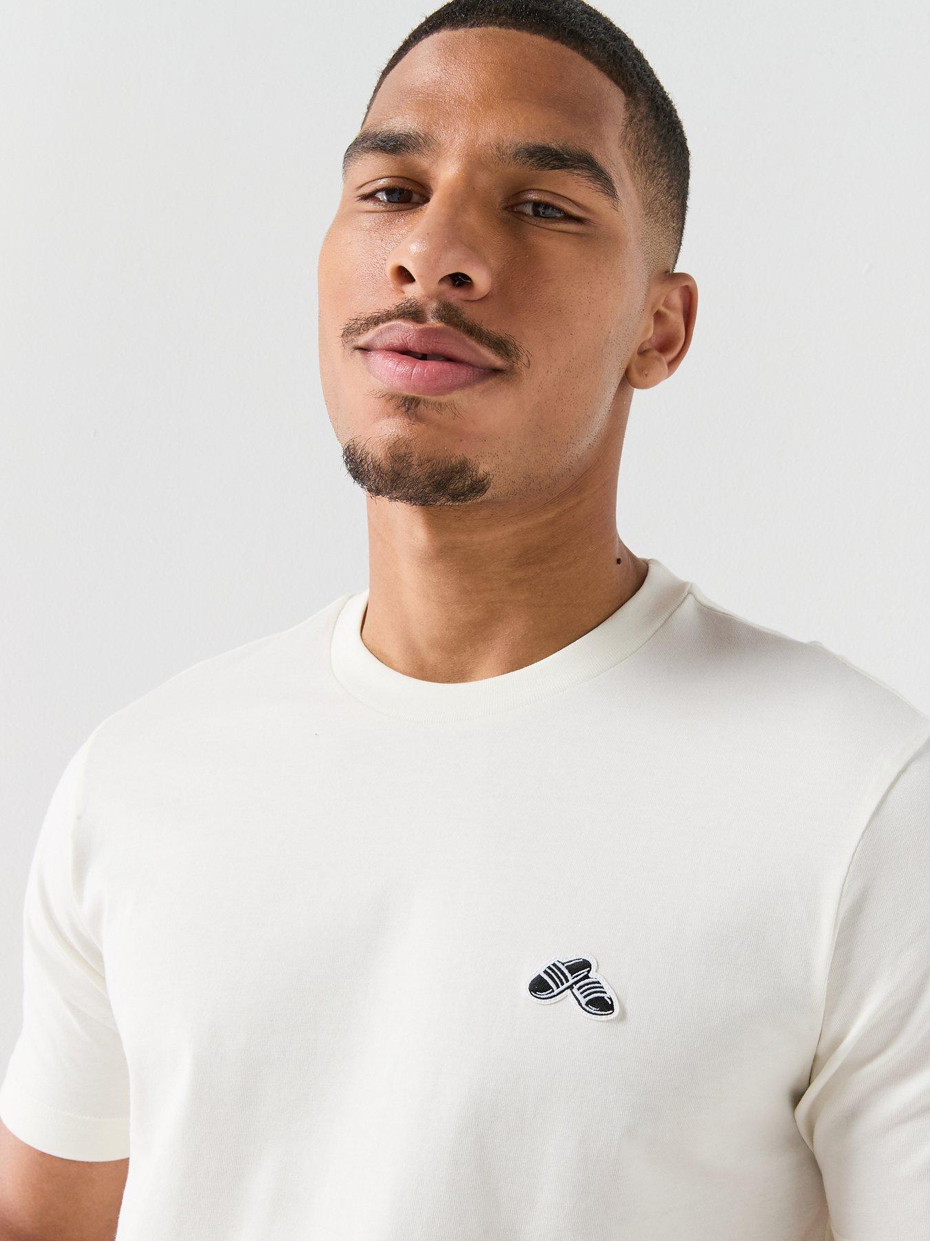 Image 6 of 6 of adidas Sportswear Men's Summer Slides Sport Graphic T-Shirt - Off White