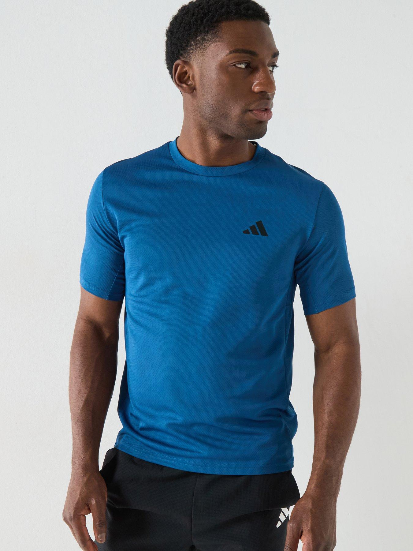 adidas: Mens Training Workout Essentials T-Shirt - Blue