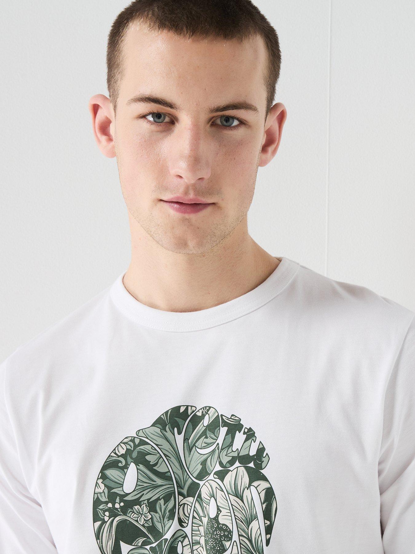 Image 4 of 6 of Pretty Green Bostal Graphic T-shirt - White