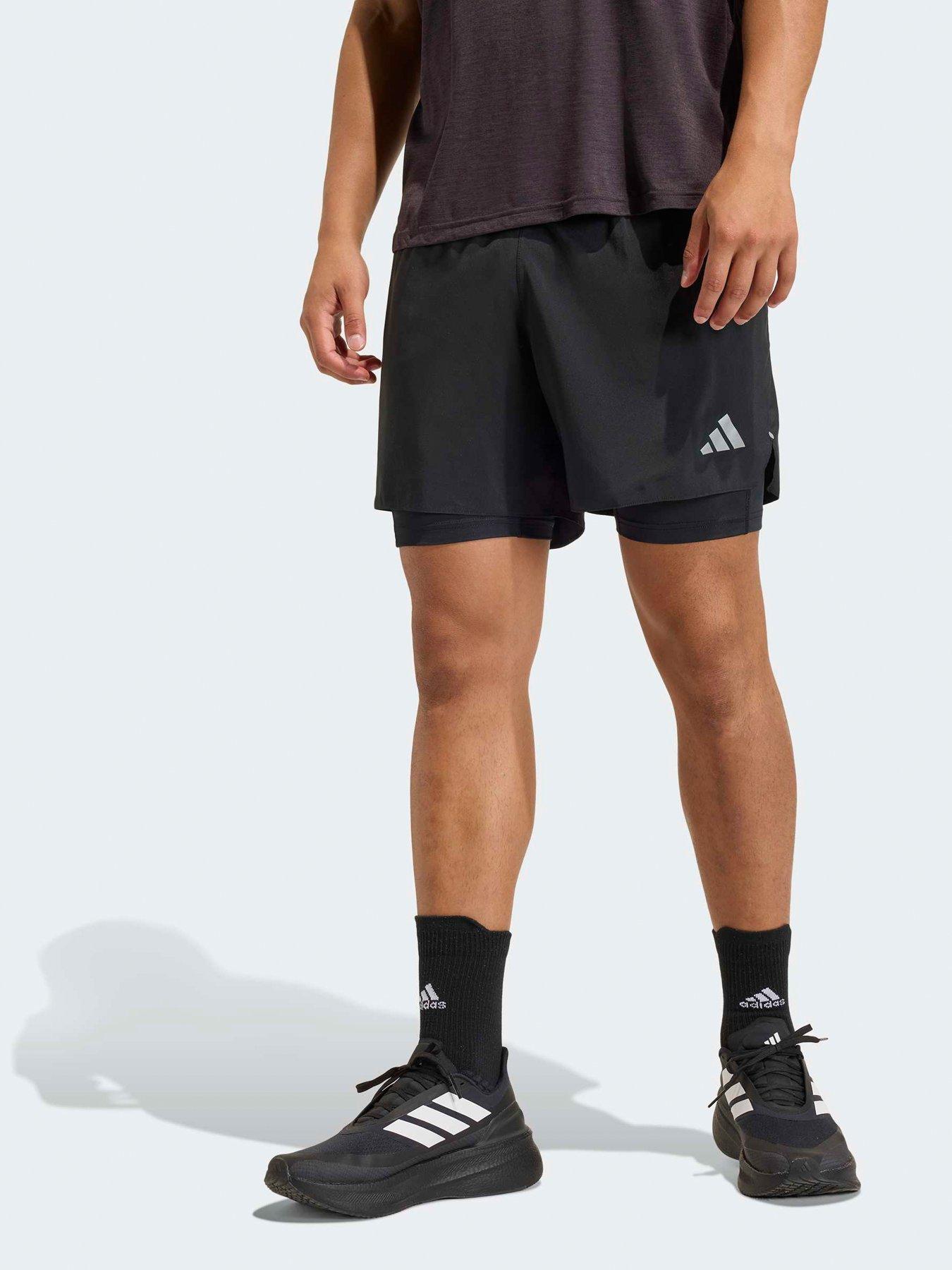 Image 1 of 6 of adidas Mens Running Adi365 Essentials 2In1 Shorts - Black
