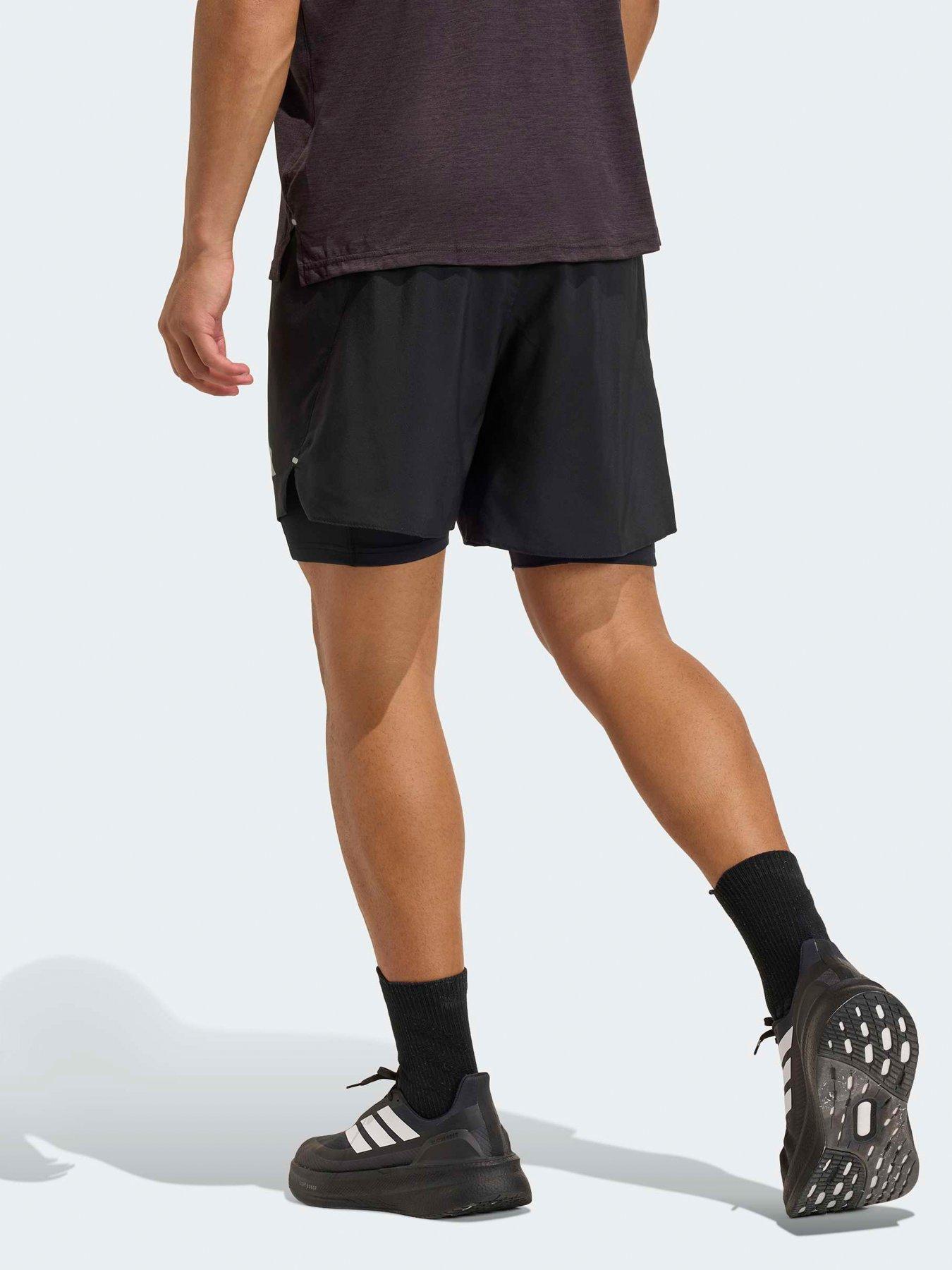 Image 2 of 6 of adidas Mens Running Adi365 Essentials 2In1 Shorts - Black