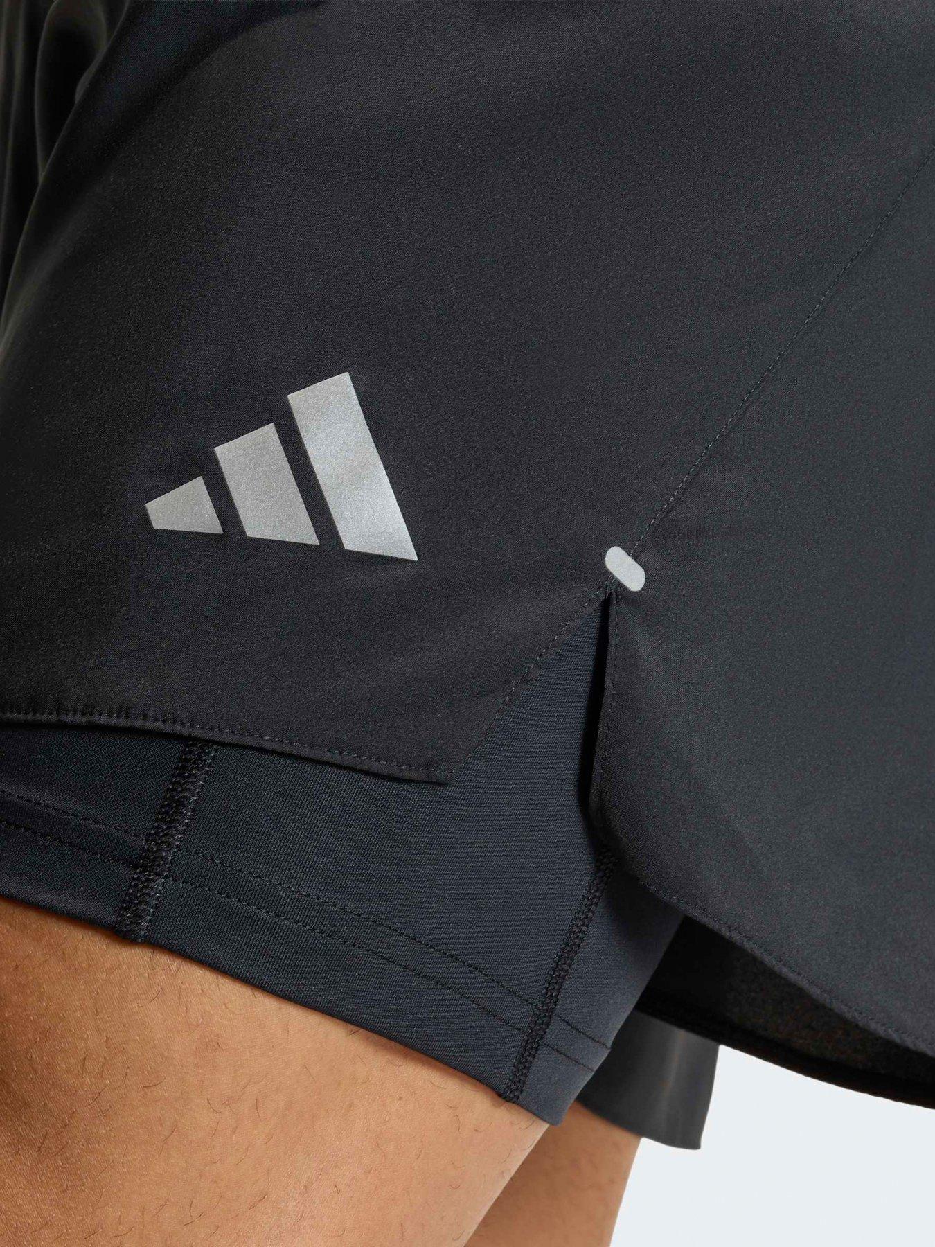 Image 4 of 6 of adidas Mens Running Adi365 Essentials 2In1 Shorts - Black