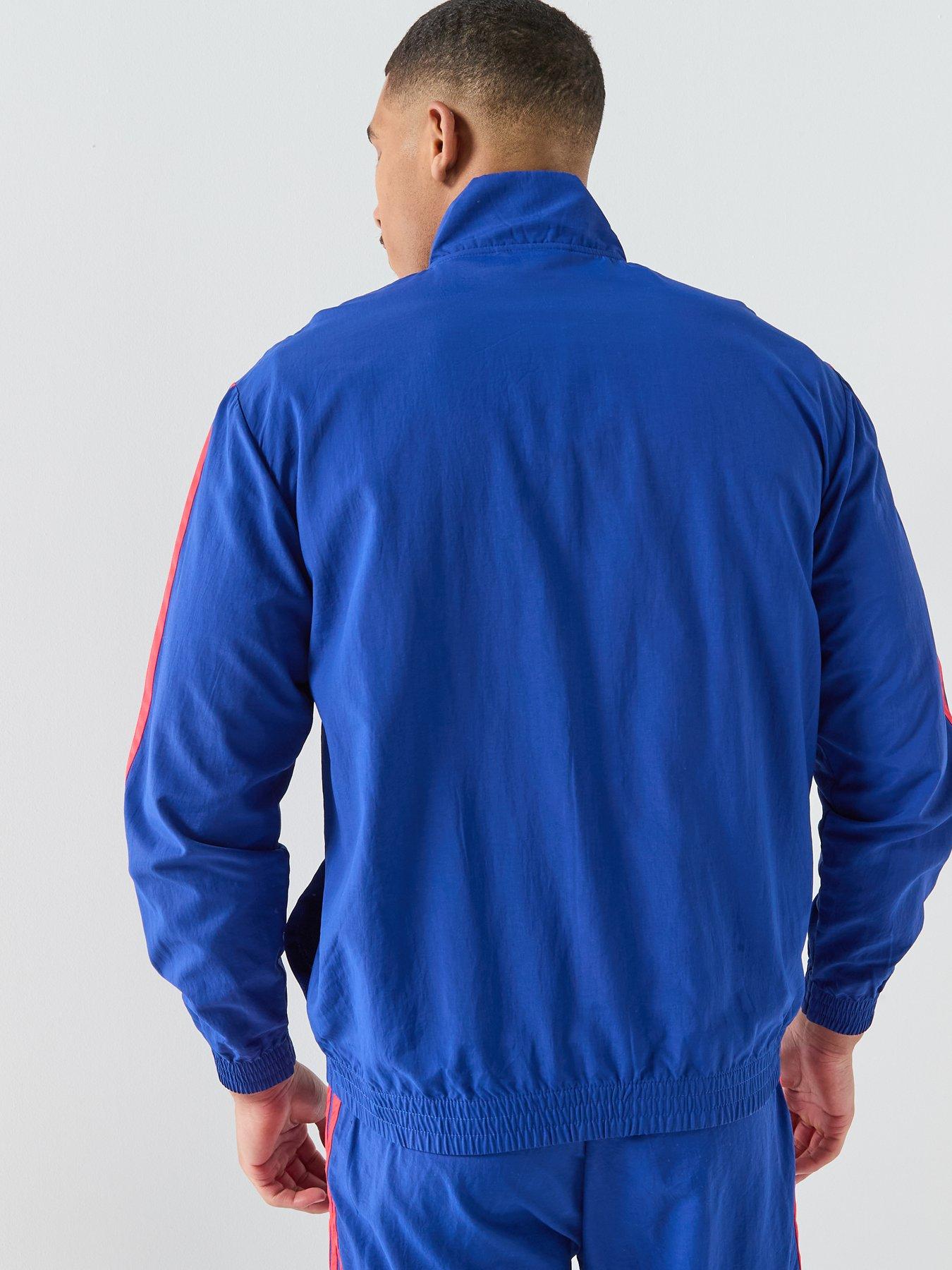 Image 2 of 5 of adidas Sportswear Men's Essentials 3 Stripes Woven Tracksuit Top - Blue