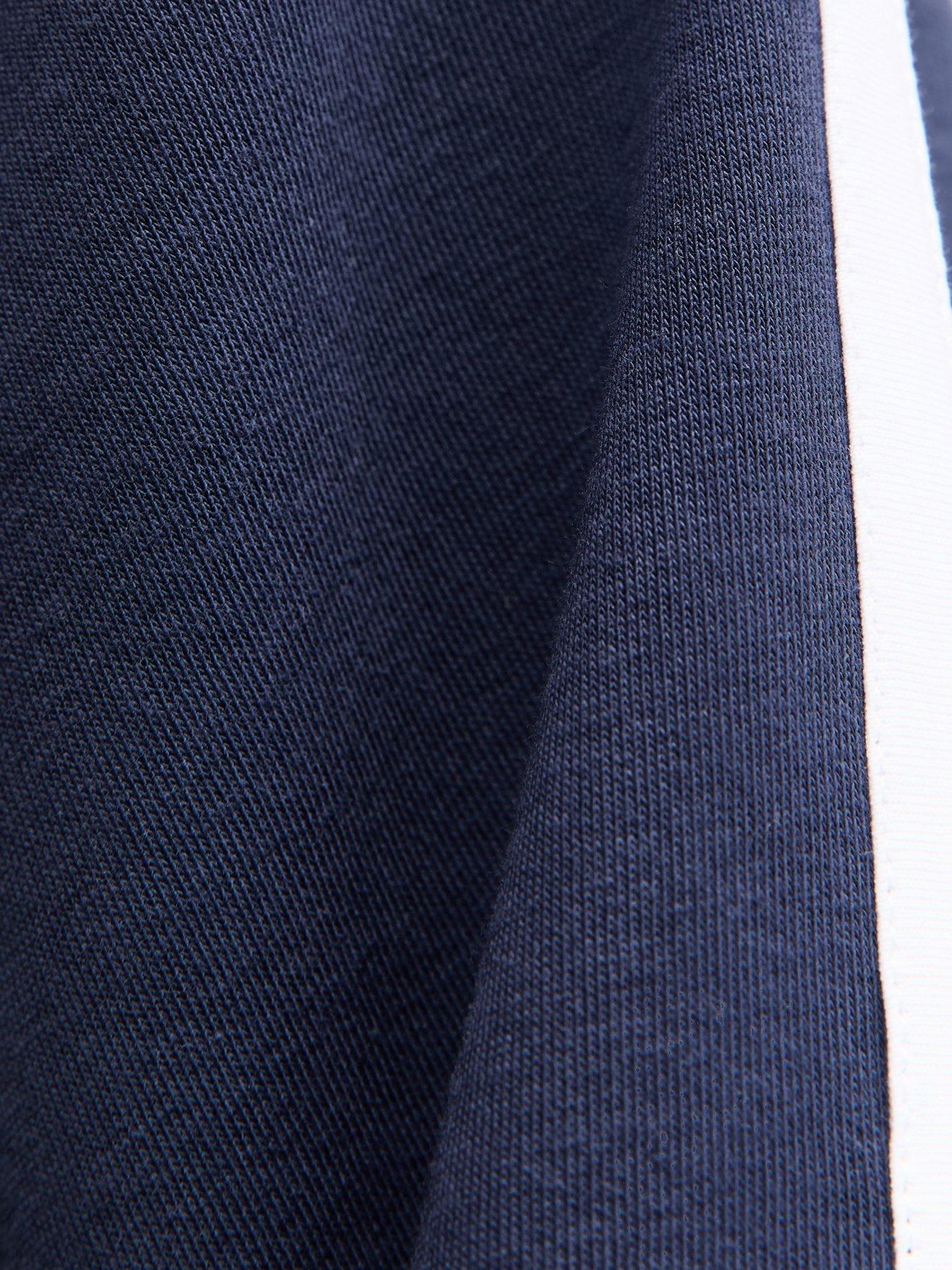 Image 5 of 5 of New Look 915 Girls Off Shoulder Side Stripe Sweatshirt - Navy