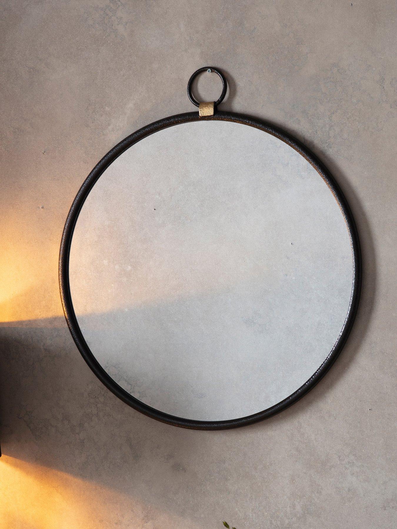 Image 1 of 5 of Gallery Direct Bayswater Black Round Mirror 610x700mm