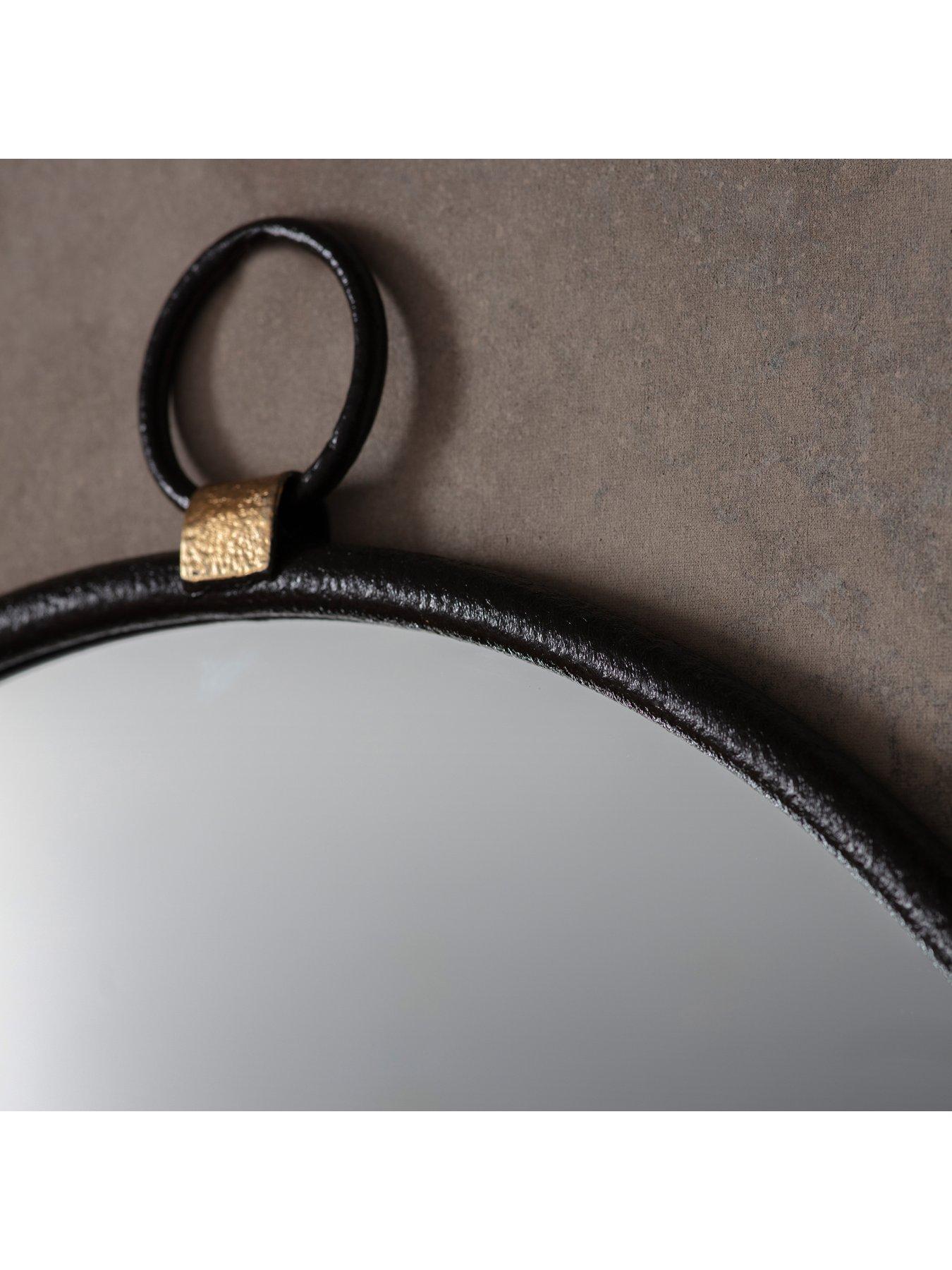 Image 4 of 5 of Gallery Direct Bayswater Black Round Mirror 610x700mm