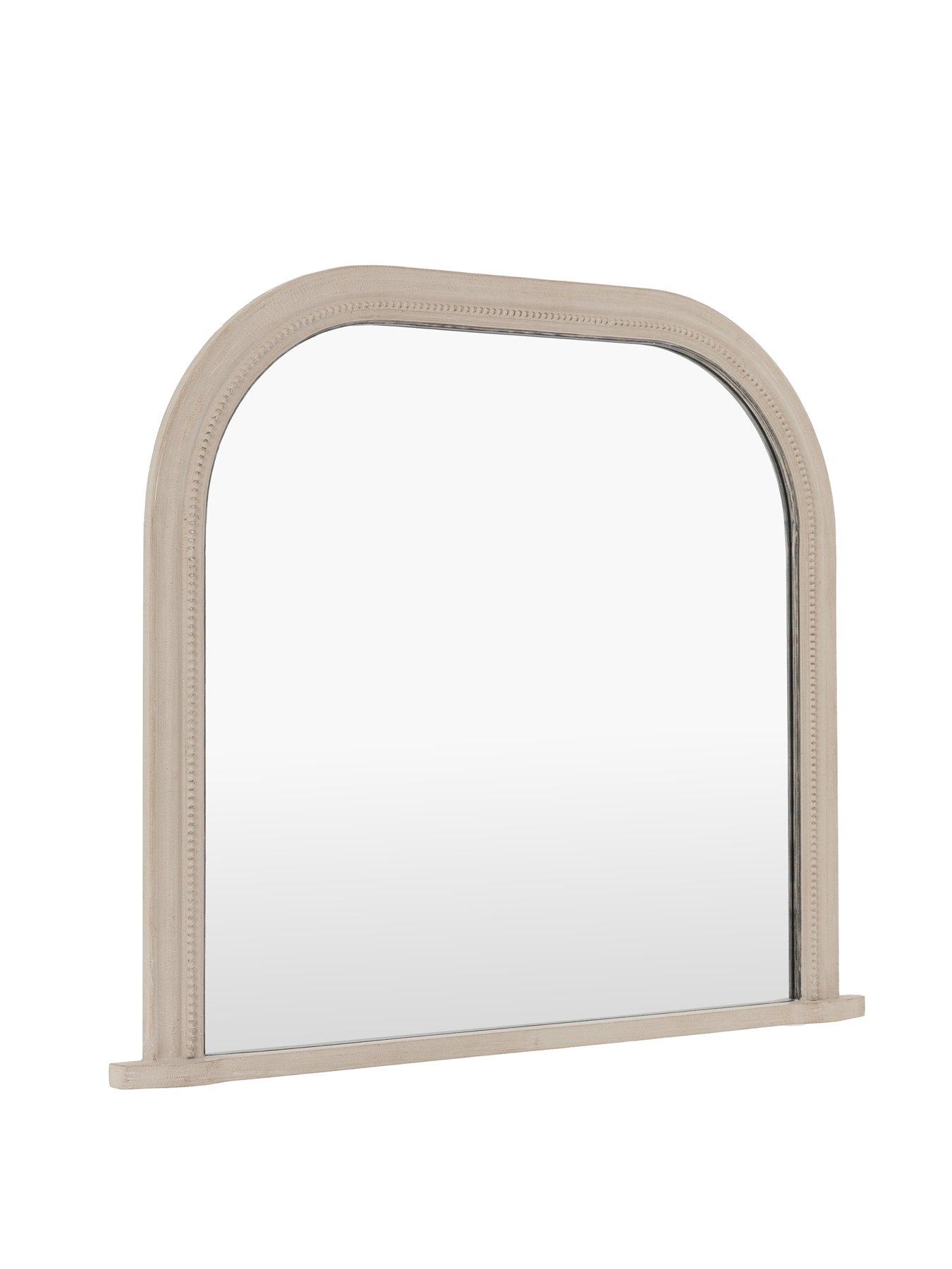 Gallery Direct Shoreline Overmantle Mirror Grey 1050x50x900mm