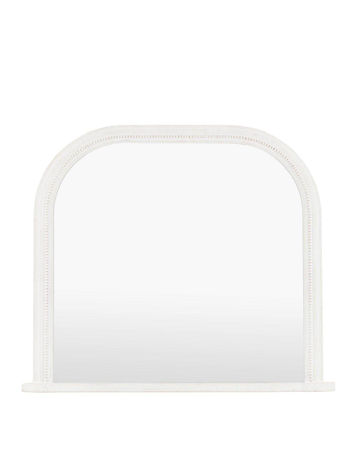 Gallery Direct Shoreline Overmantle Mirror White 1050x50x900mm