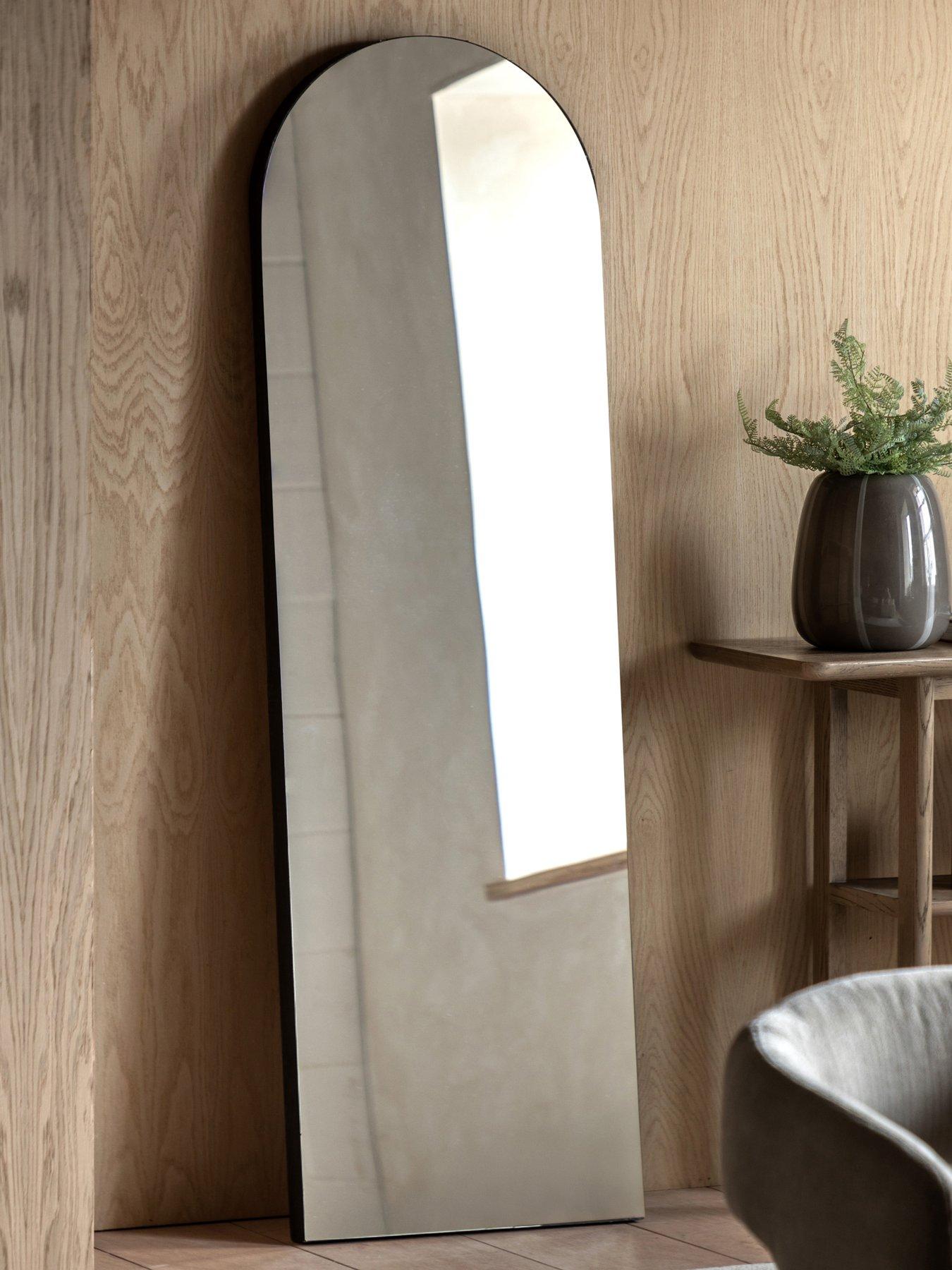 Image 1 of 4 of Gallery Direct Tokyo Leaner Mirror Black 500x50x1700mm