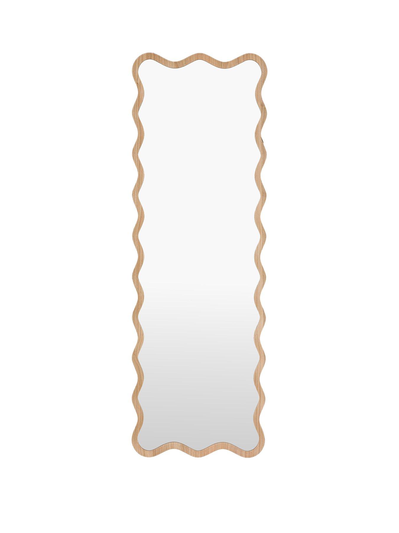 Image 2 of 5 of Gallery Direct Wiggle Leaner Mirror Oak 500x30x1500mm